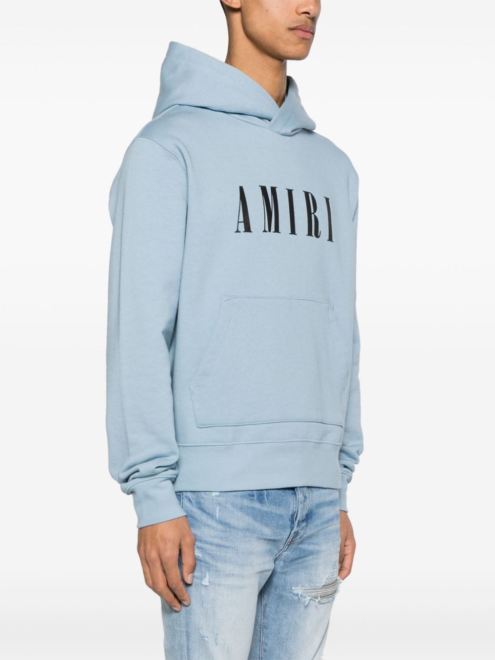 Logo-appliqué cotton hoodie