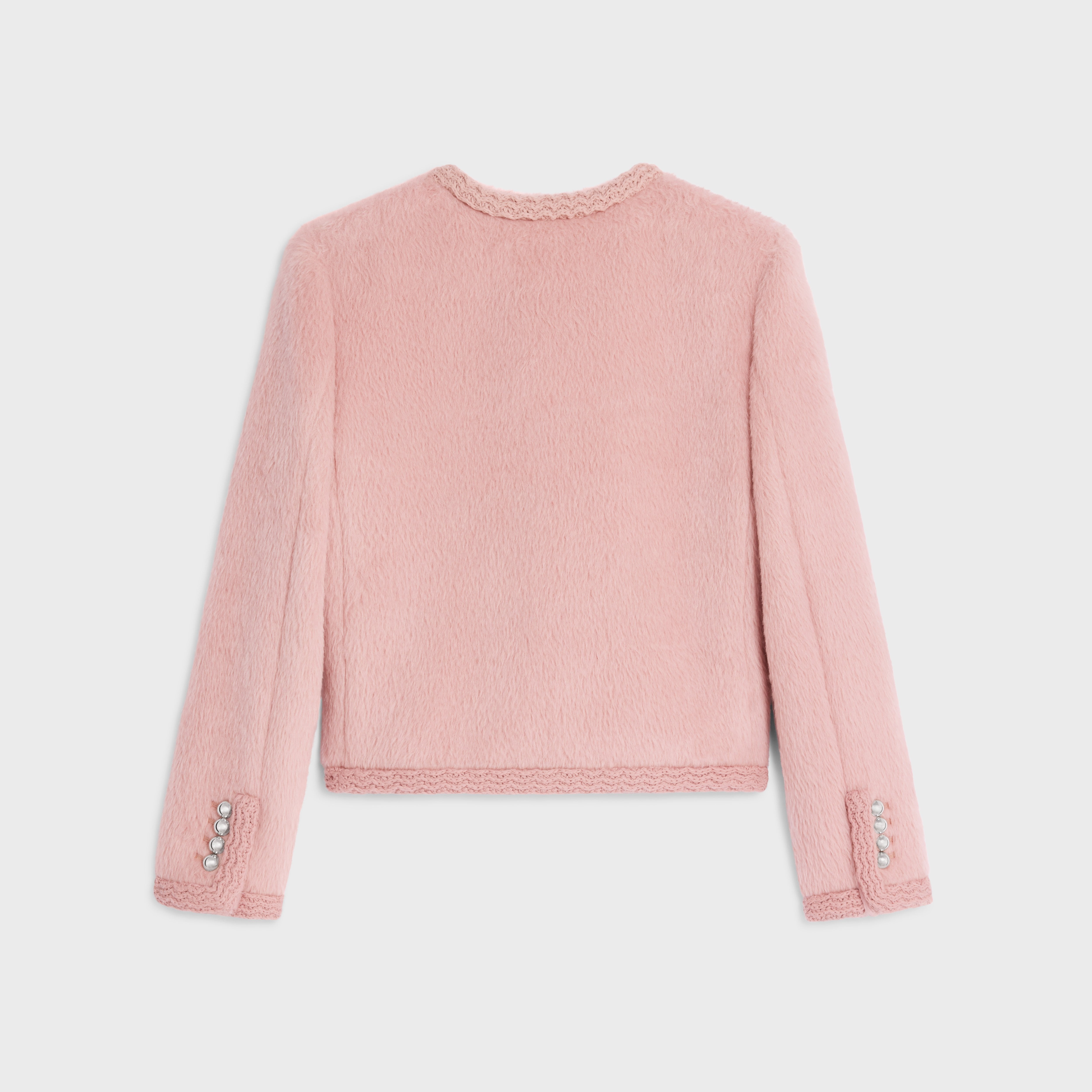 CHELSEA JACKET IN ALPACA WOOL - ROSE GLACE