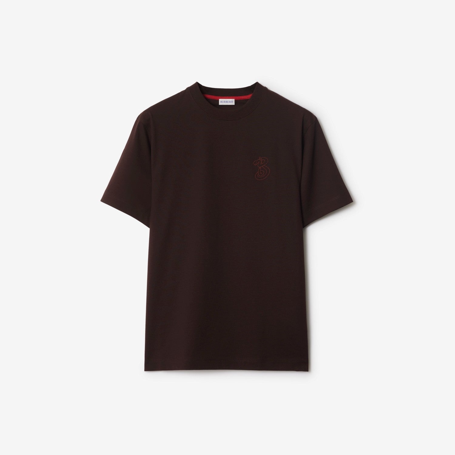 B Snake Cotton T-shirt - Peat