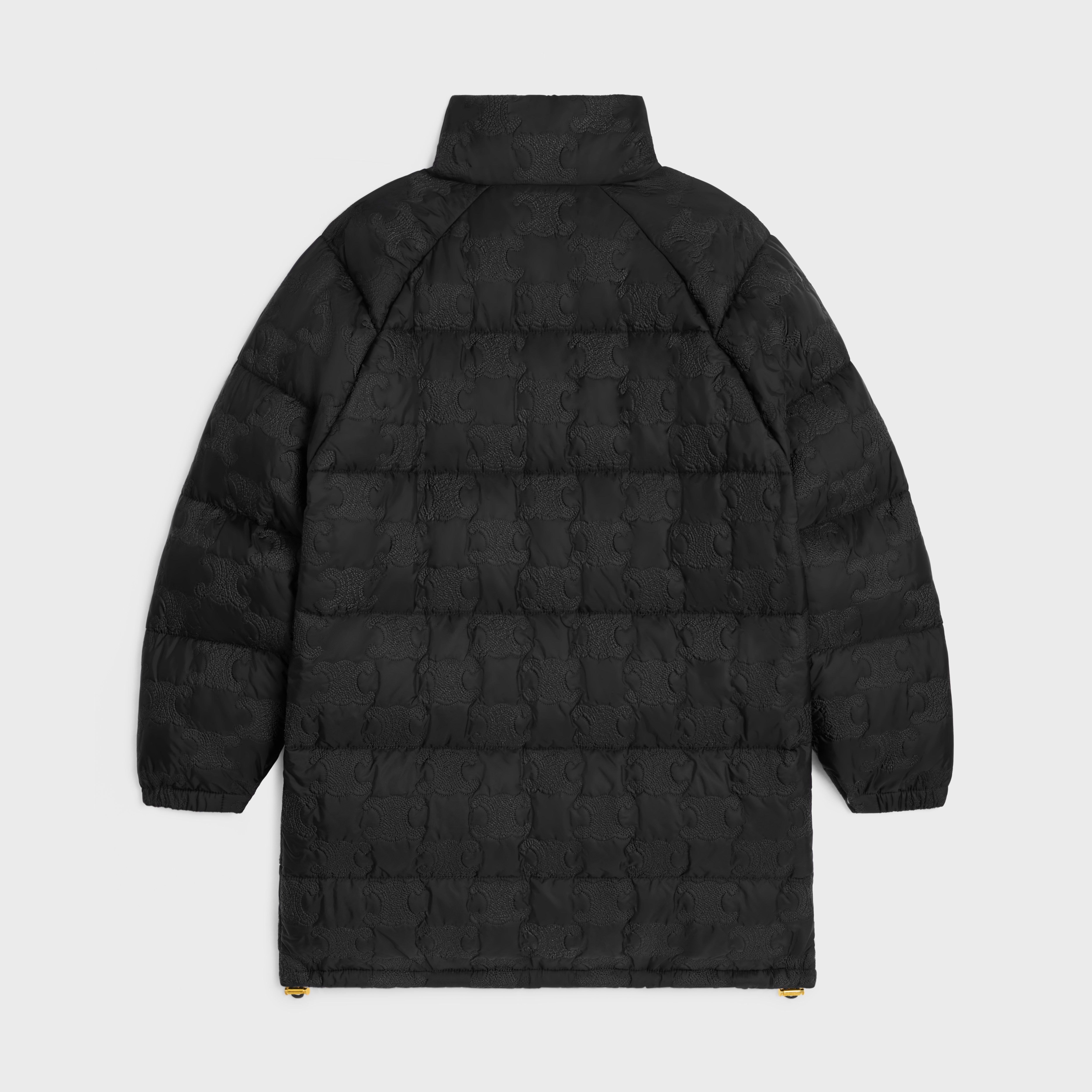 LONG TRIOMPHE DOWN JACKET IN LIGHTWEIGHT NYLON - BLACK