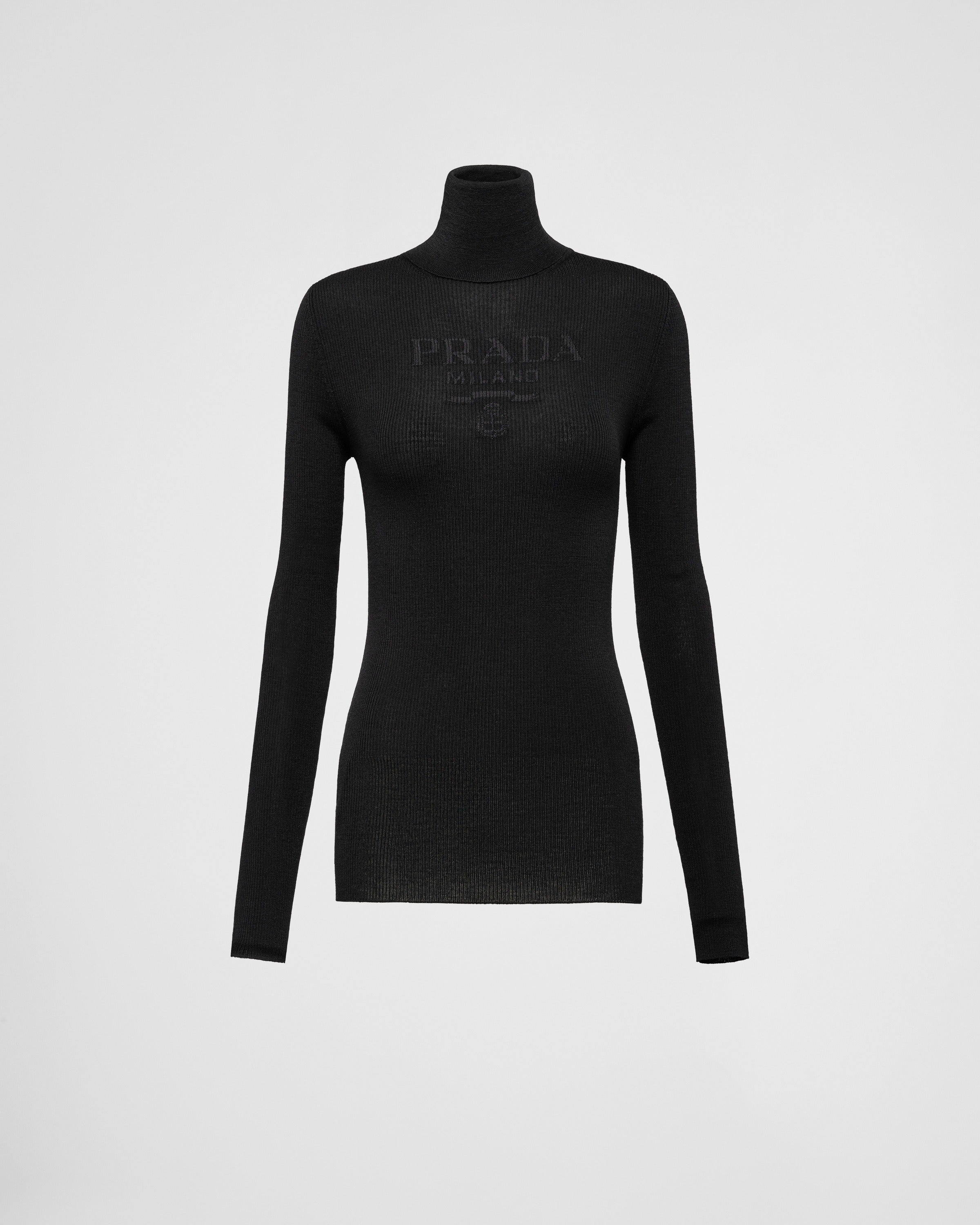 Superfine wool turtleneck sweater Black