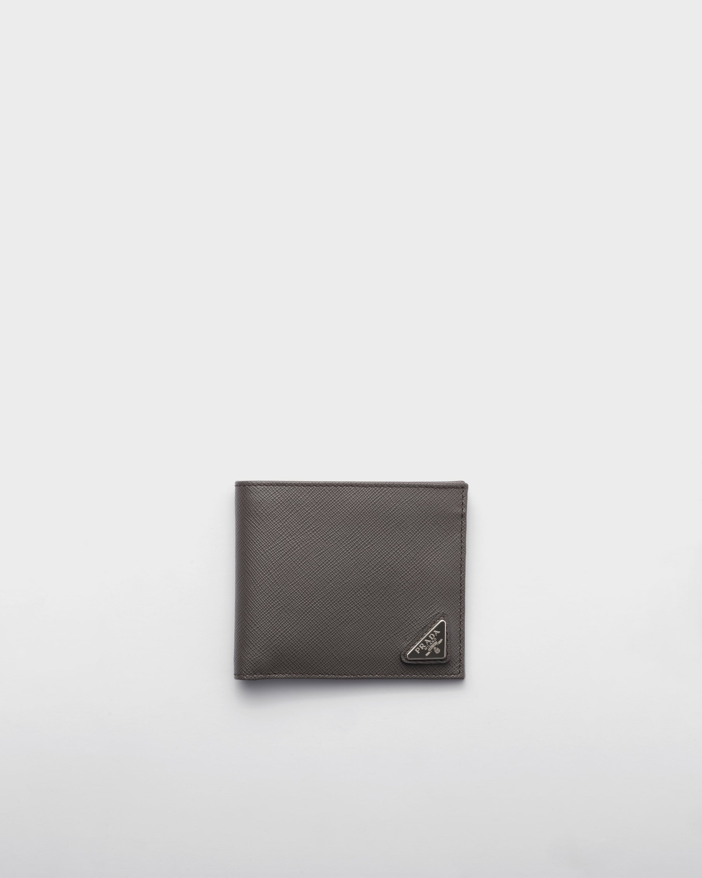 Saffiano Leather Wallet Smoky Gray
