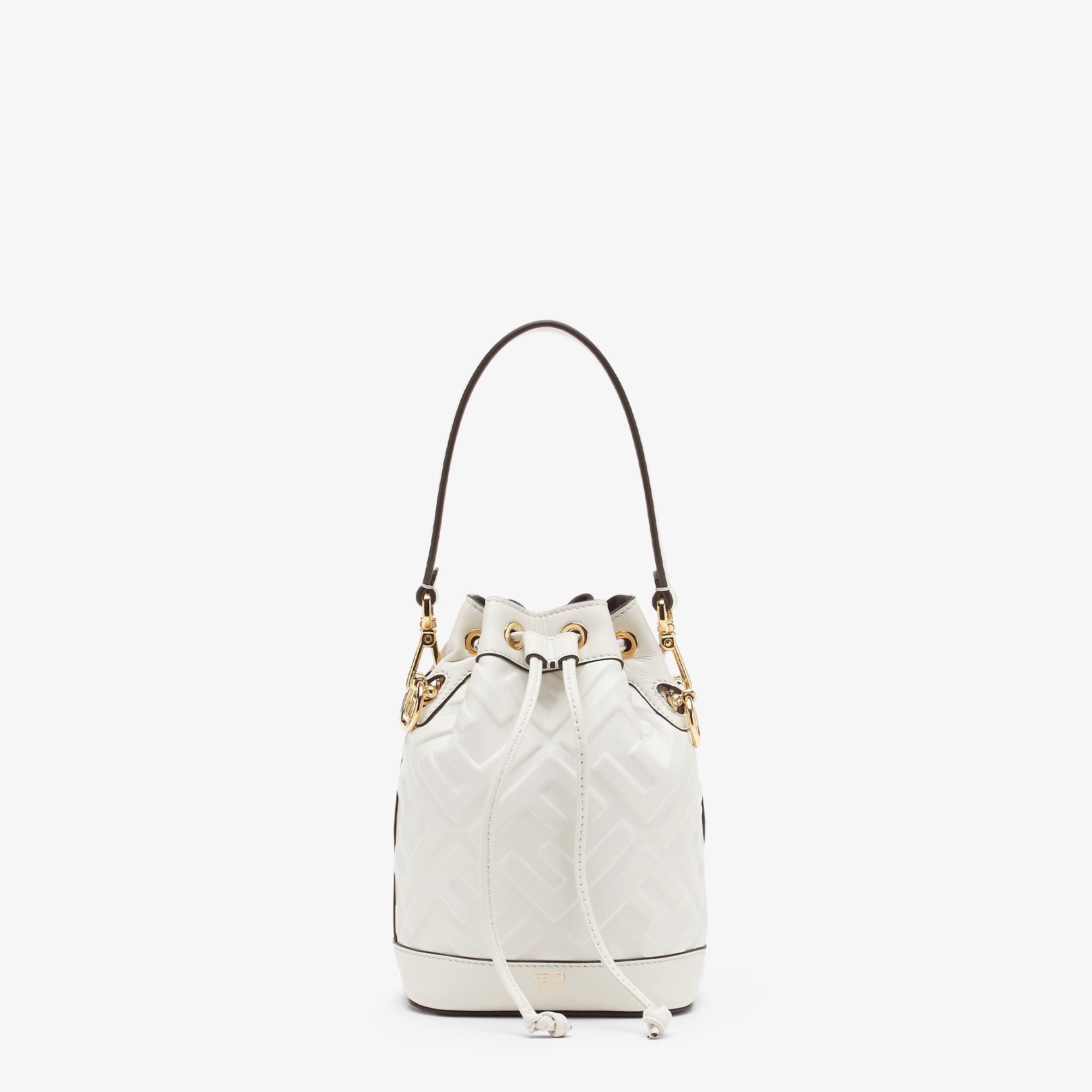 Mon Tresor White leather mini-bag with FF motif