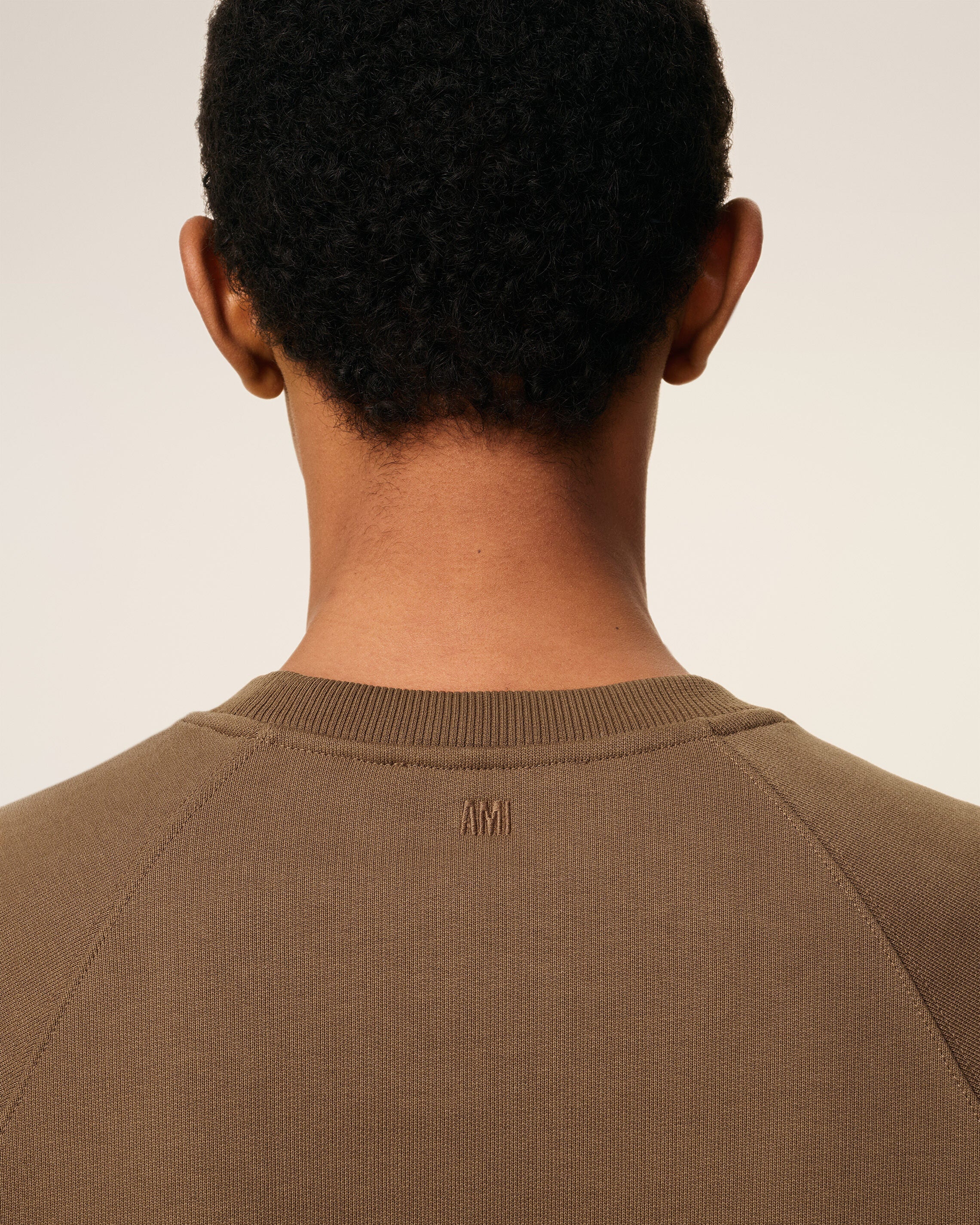 Brown Cotton Ami De Coeur Sweatshirt HAZELNUT