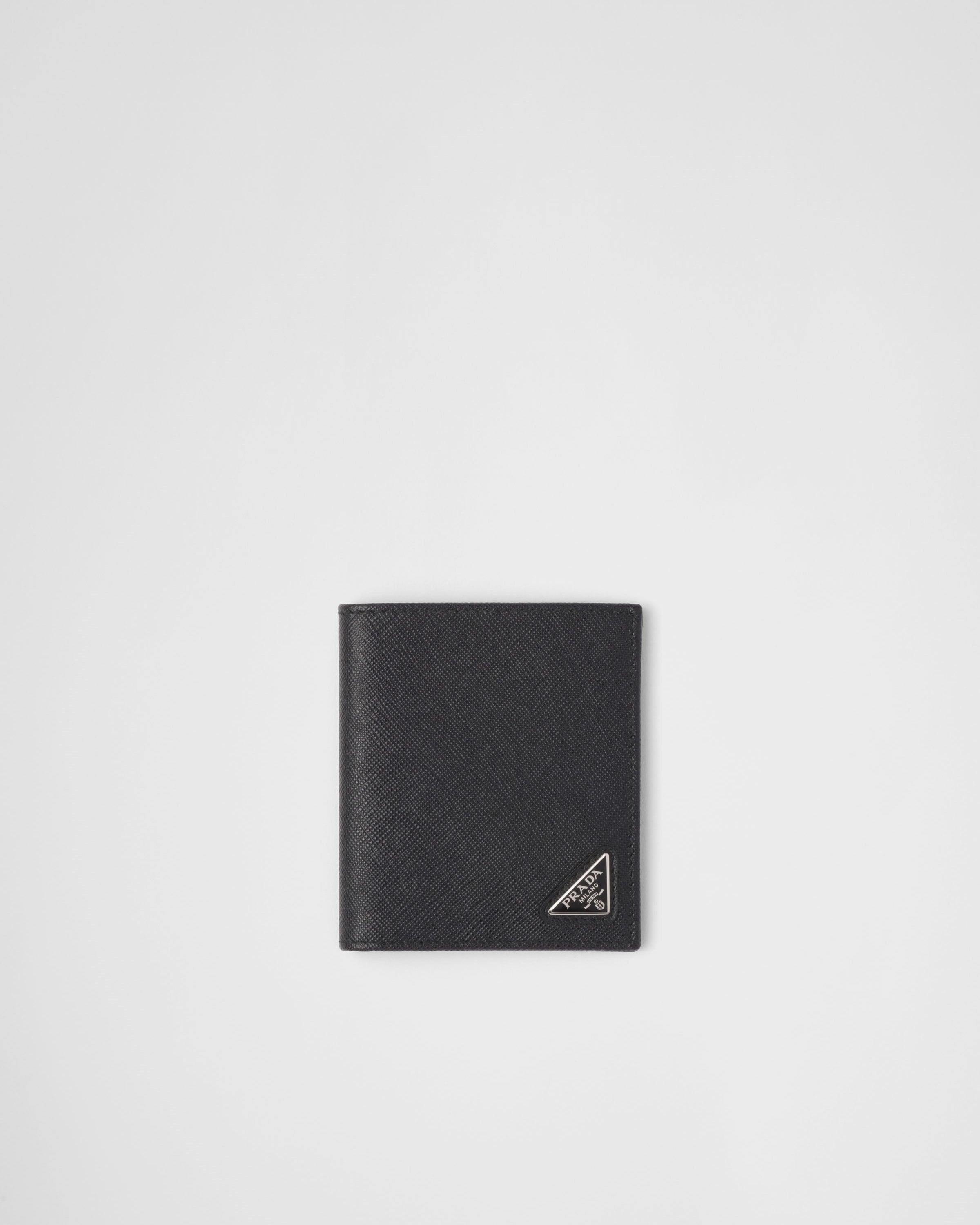 Saffiano leather wallet Black