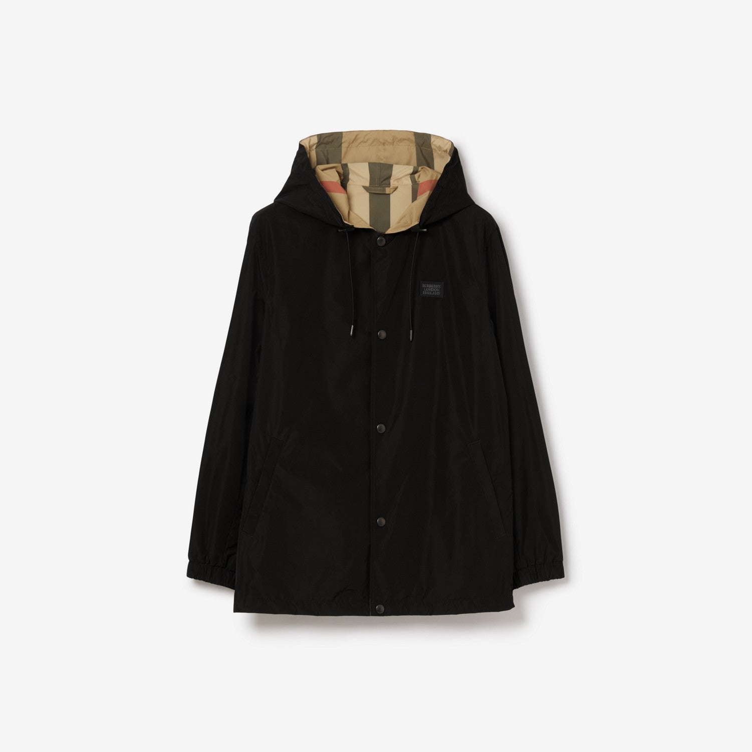 Reversible Check Jacket - Black