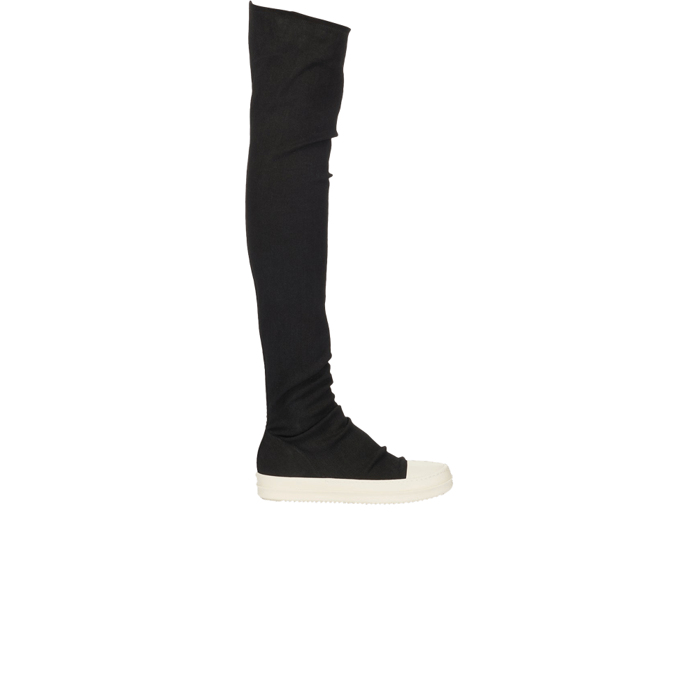 Rick Owens Wmns DRKSHDW Lido High Sock Sneaks 'Black Milk'