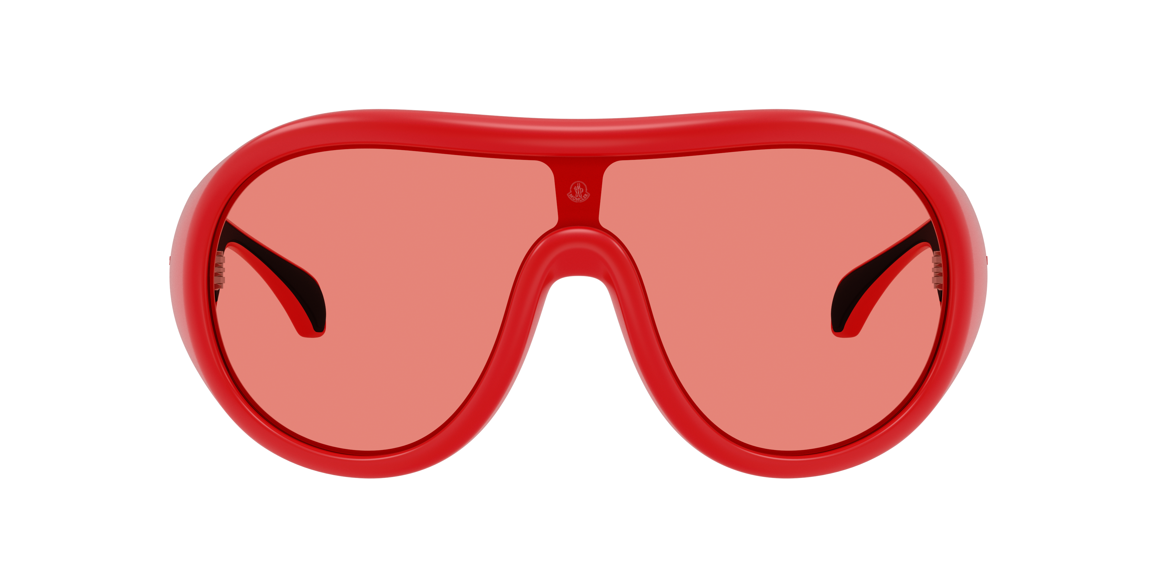 MONCLER ME8004 Cloche Matte Red - Unisex Sunglasses, Red Lens