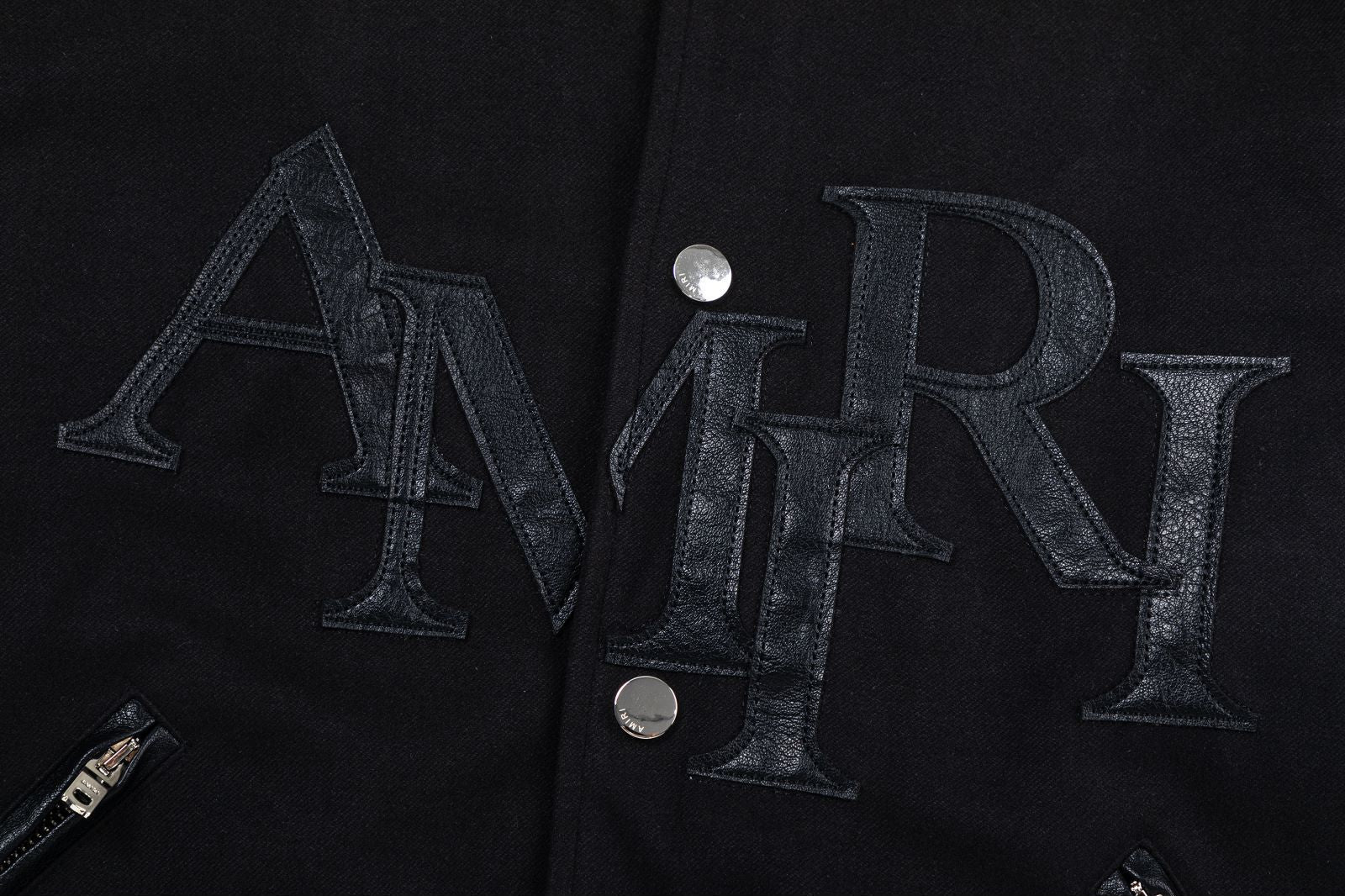 Amiri Baseball Logo Black Jacket