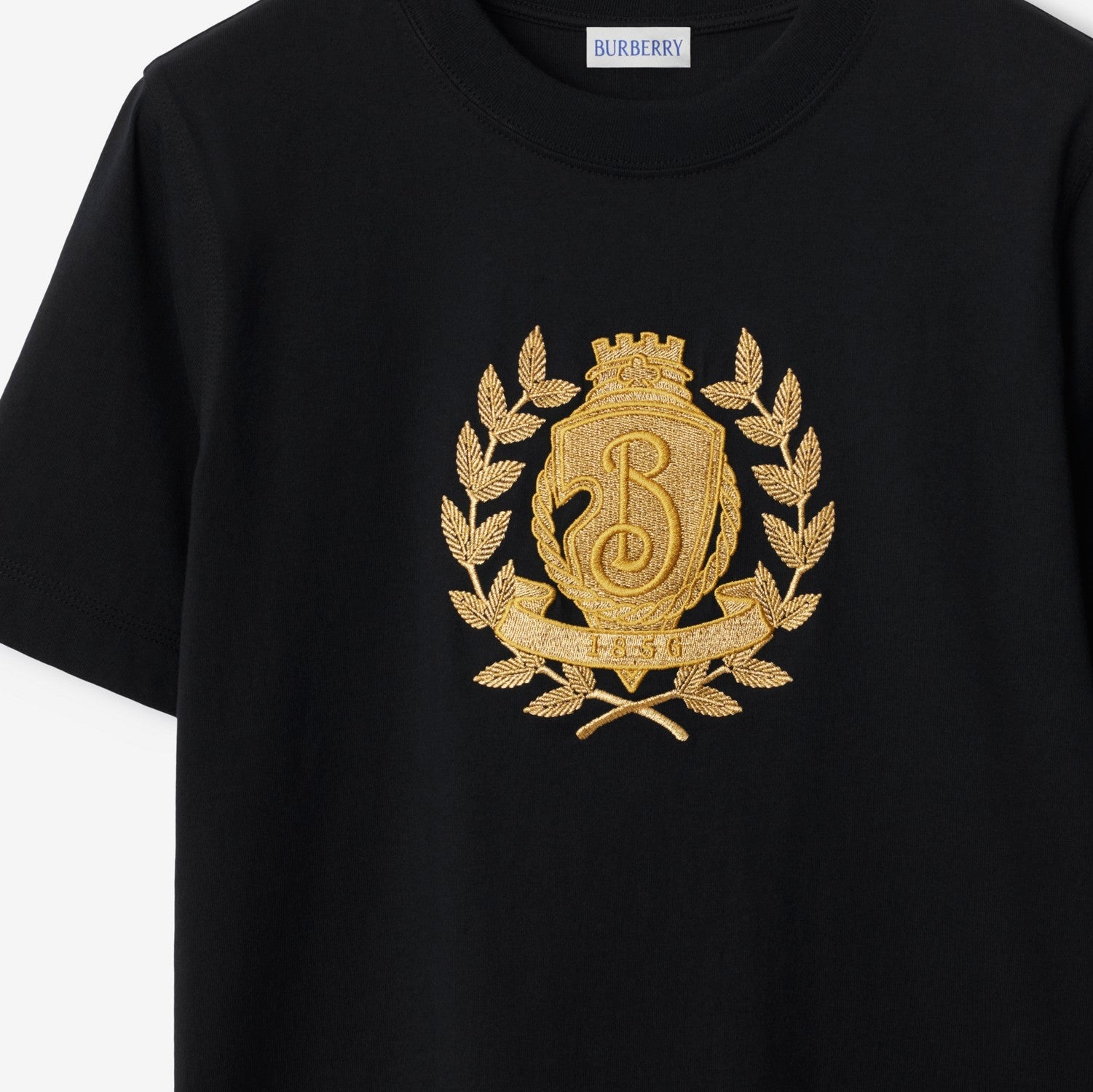 B Crest Cotton T-shirt - Black