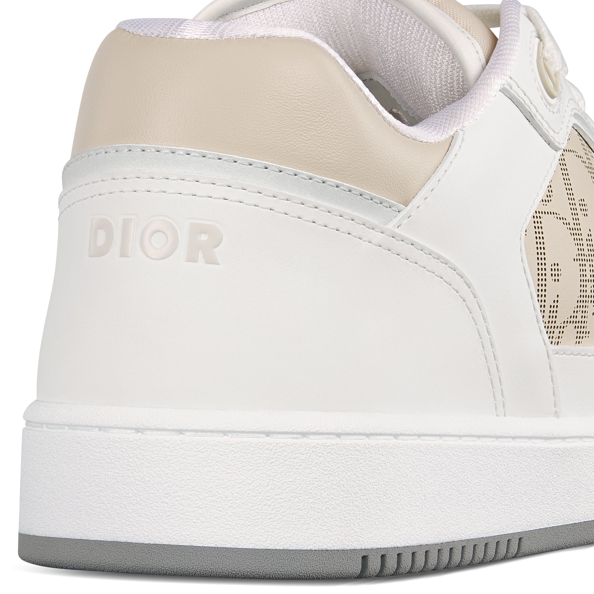 B27 Low-Top Sneaker - White and Beige Smooth Calfskin with Beige Dior Oblique Galaxy Leather