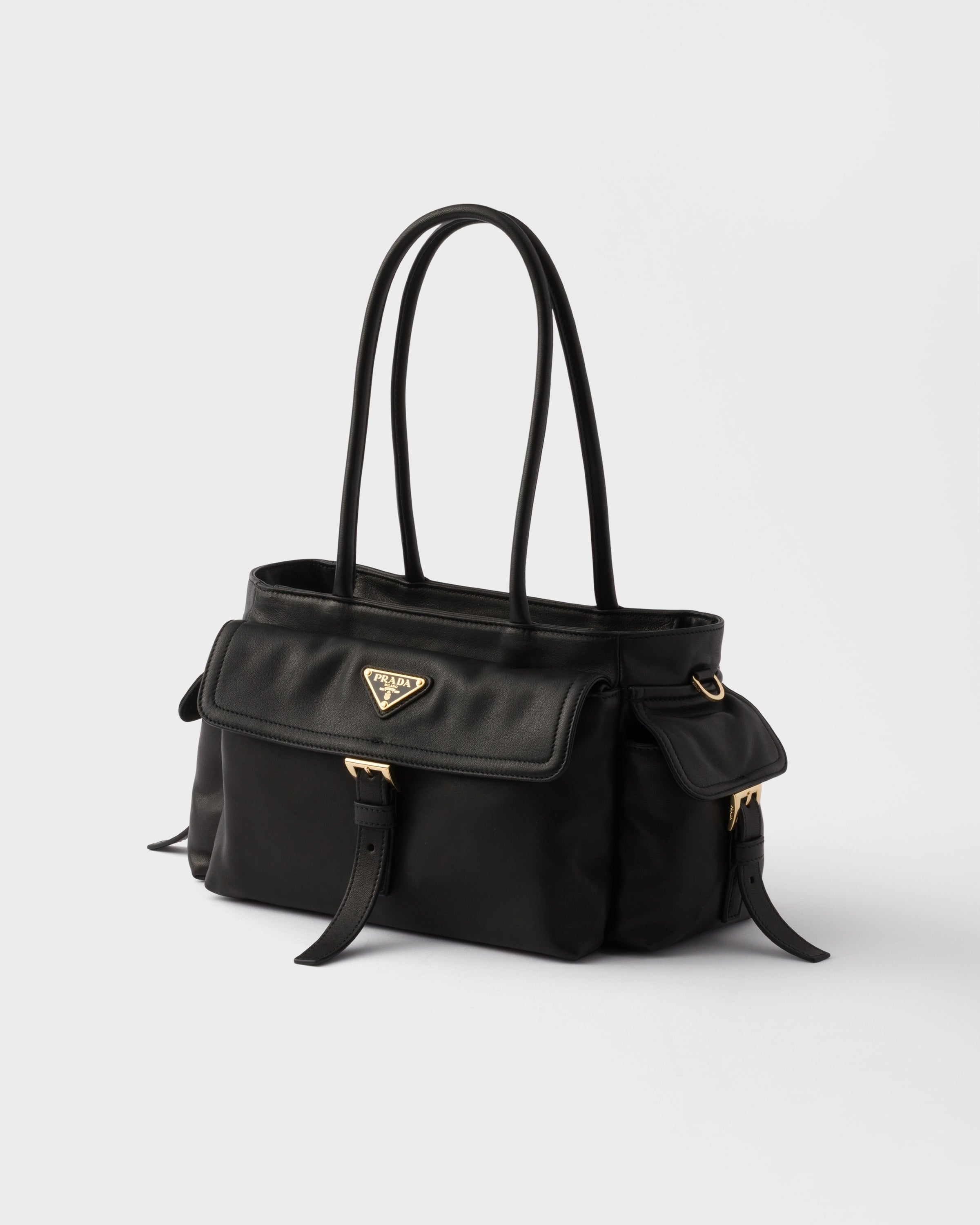 Medium Prada Explore nappa leather tote bag Black