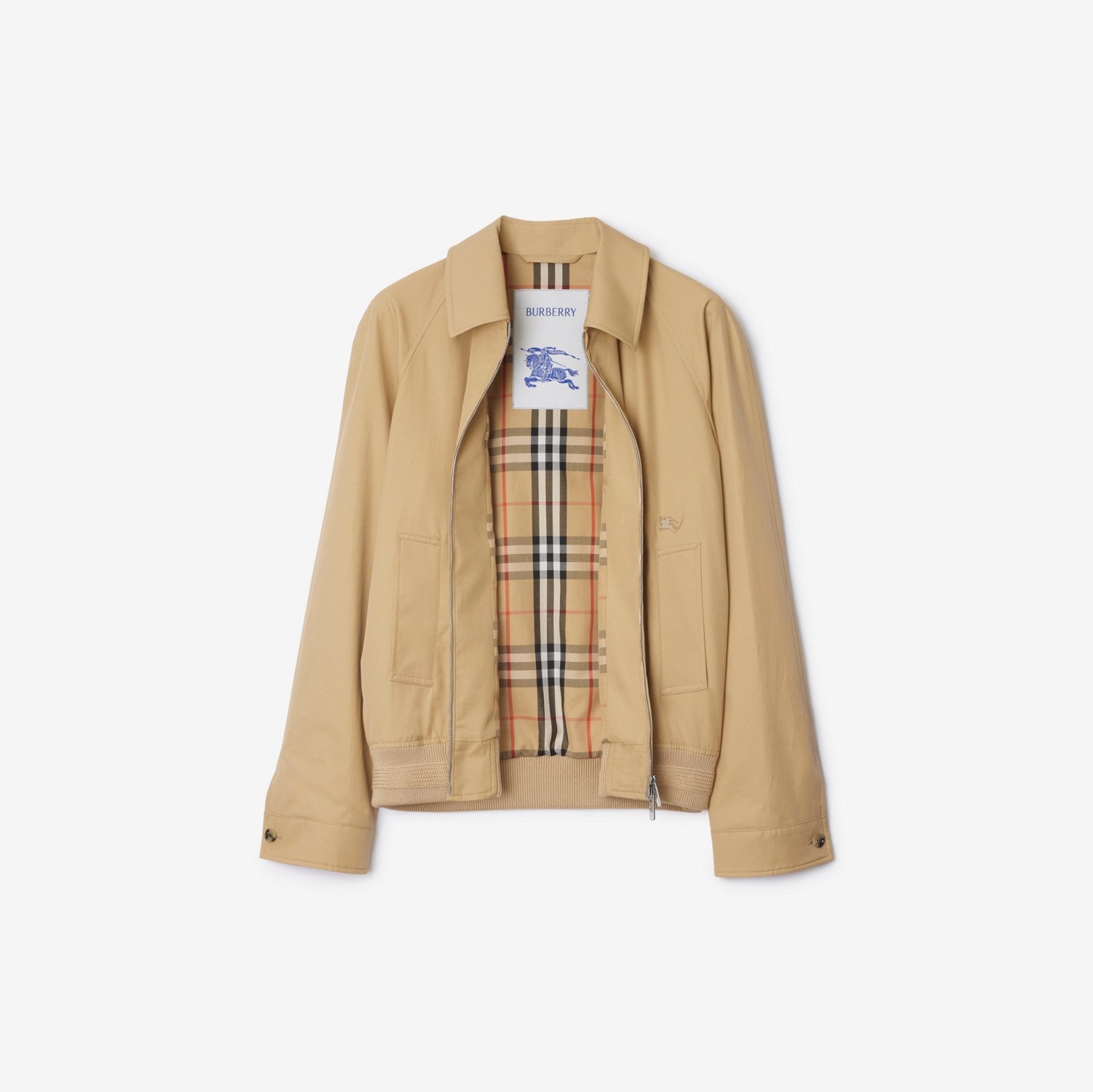 Gabardine Chester Harrington Jacket - Flax