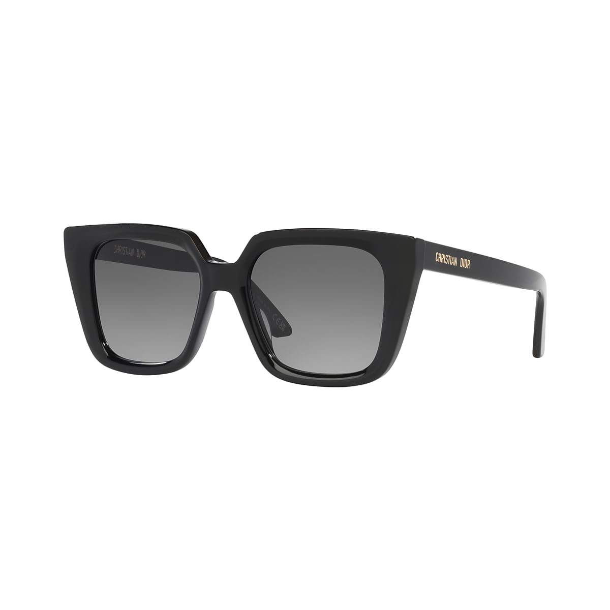 DIOR DiorMidnight S1 Black Shiny - Women Luxury Sunglasses, Smoke Lens