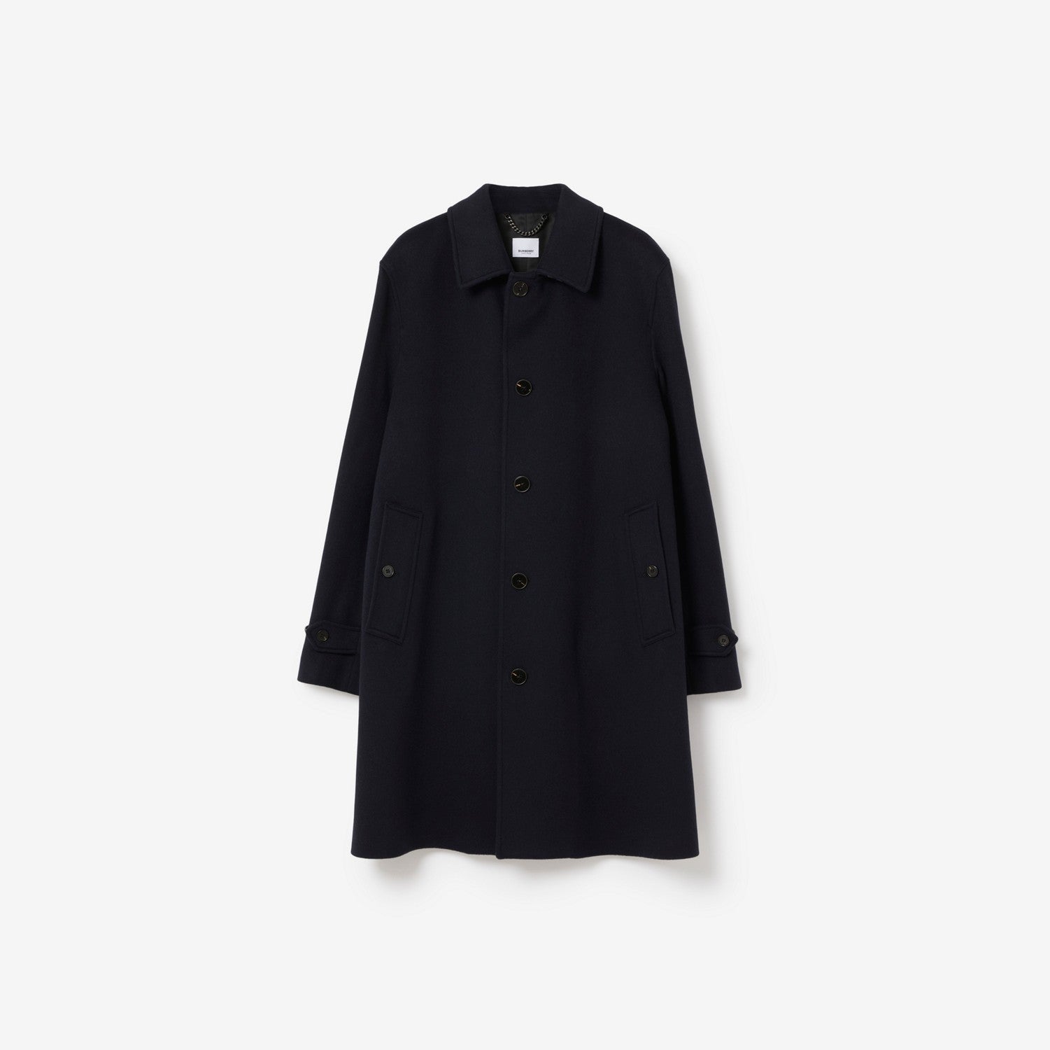 Mid-length Cashmere Blend Paddington Car Coat - Midnight navy