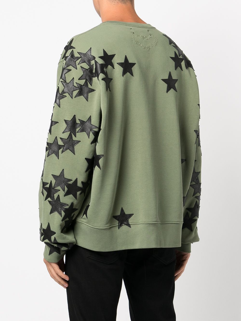 Star-patch long-sleeve sweatshirt