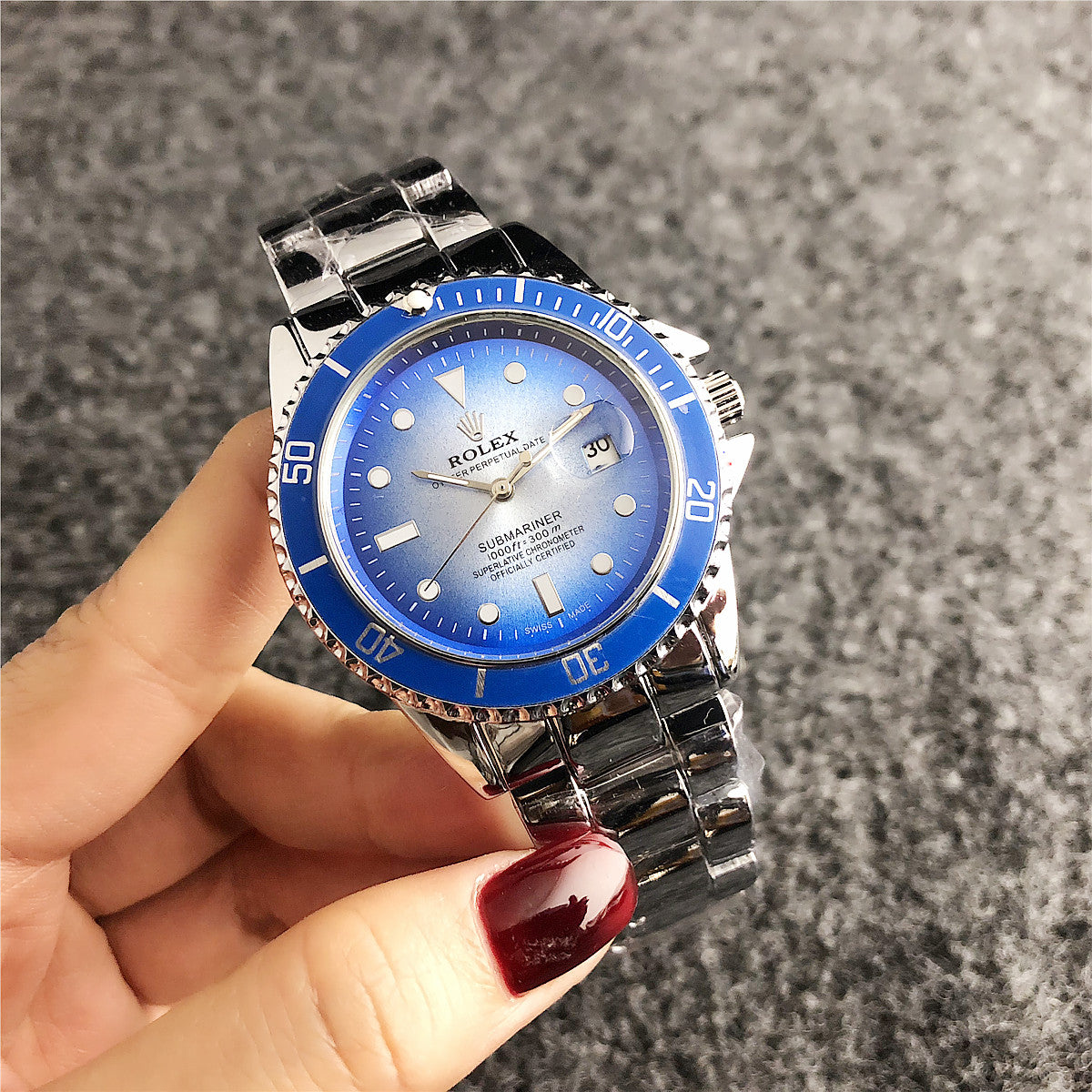 Rolex Submariner 40mm Blue Dial Silver Bracelet