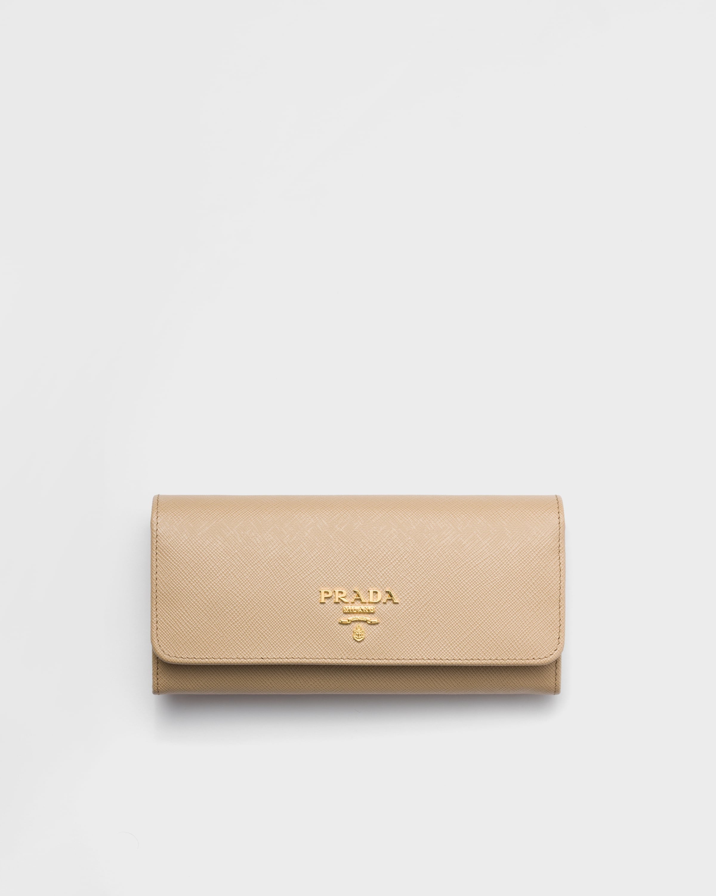 Large Saffiano Leather Wallet Sand/Caramel
