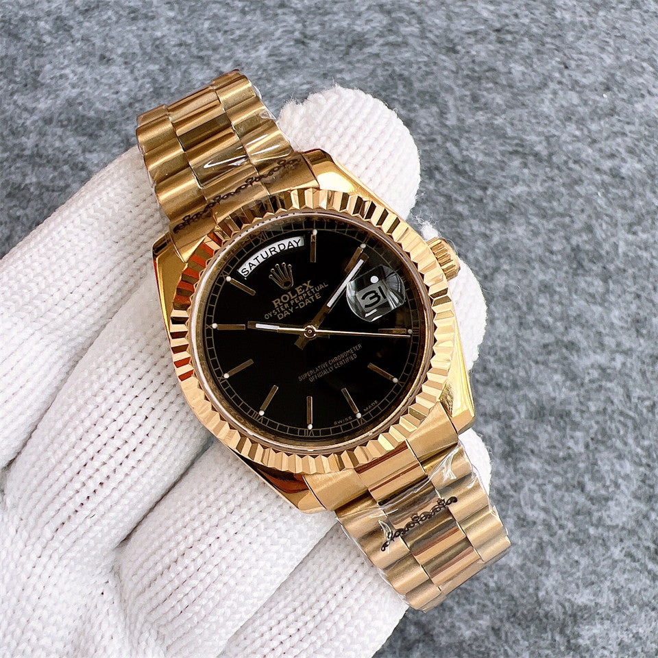 Rolex Day-Date 36mm Black Dial Gold