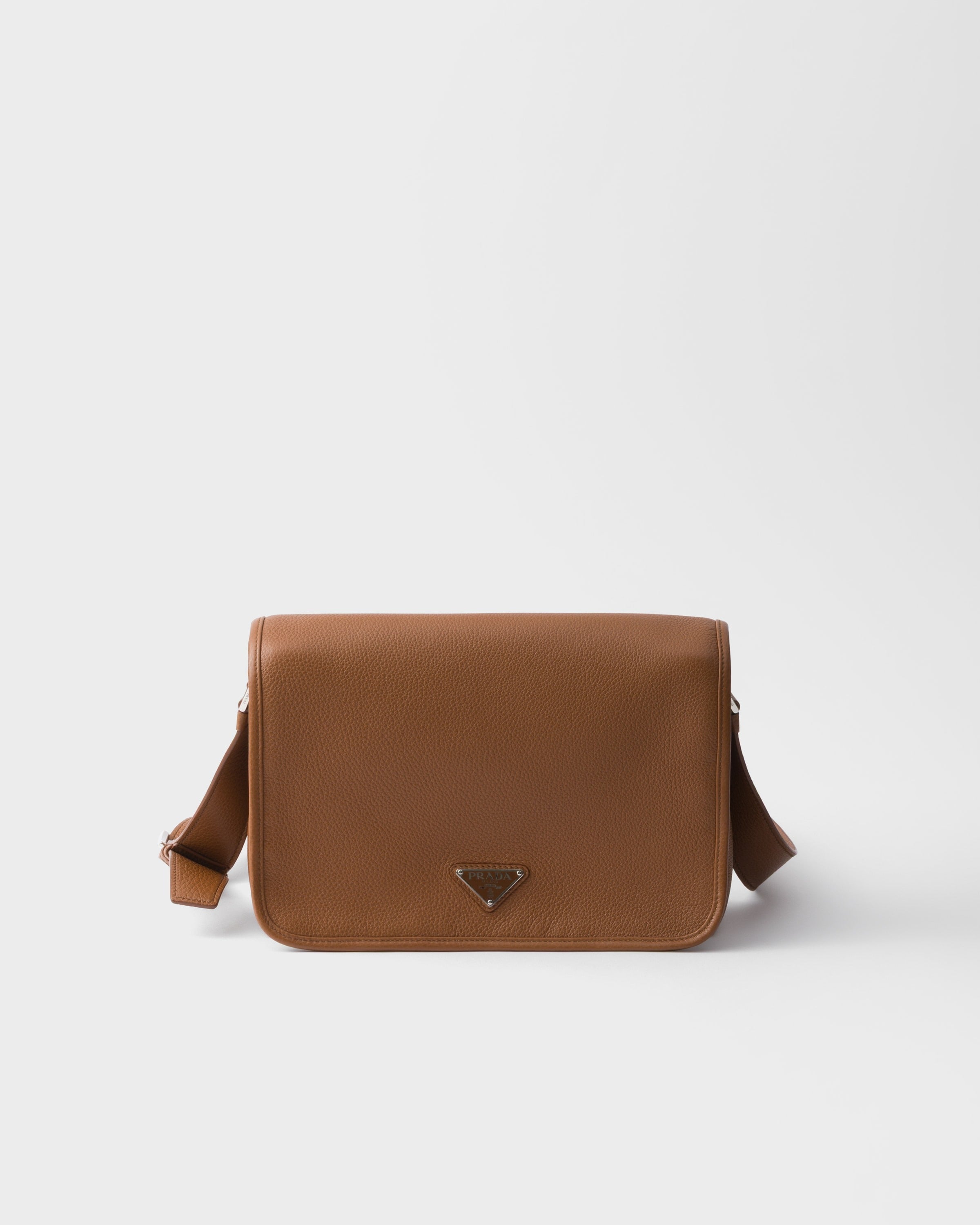 Leather shoulder bag Cognac
