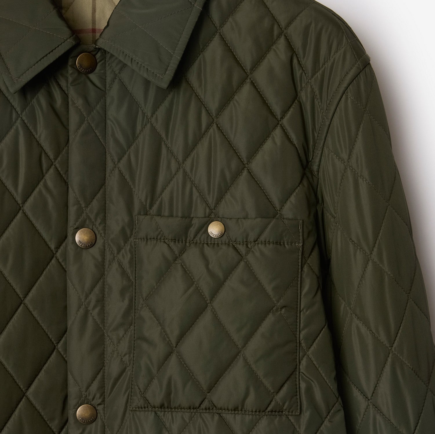 Quilted Nylon Overshirt - Shale