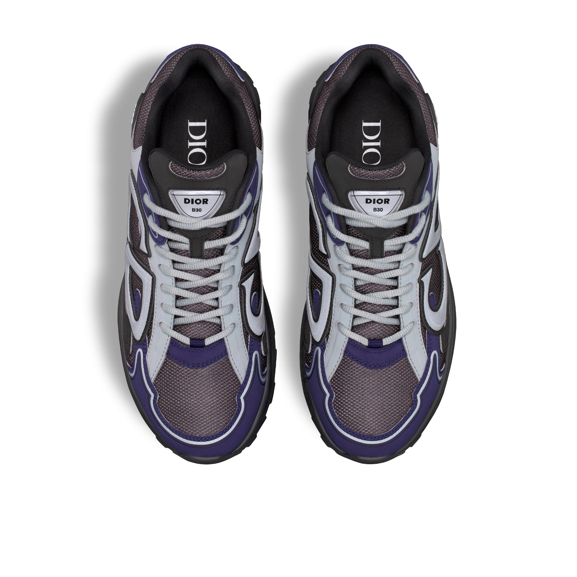 B30 Sneaker - Anthracite Gray Technical Mesh with Black, Blue and Dior Gray Technical Fabric