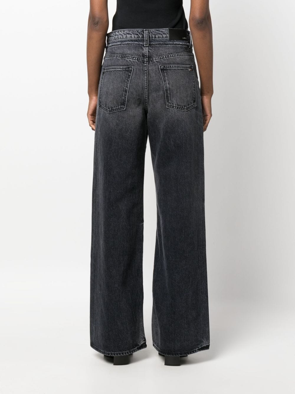 High-waisted wide-leg jeans