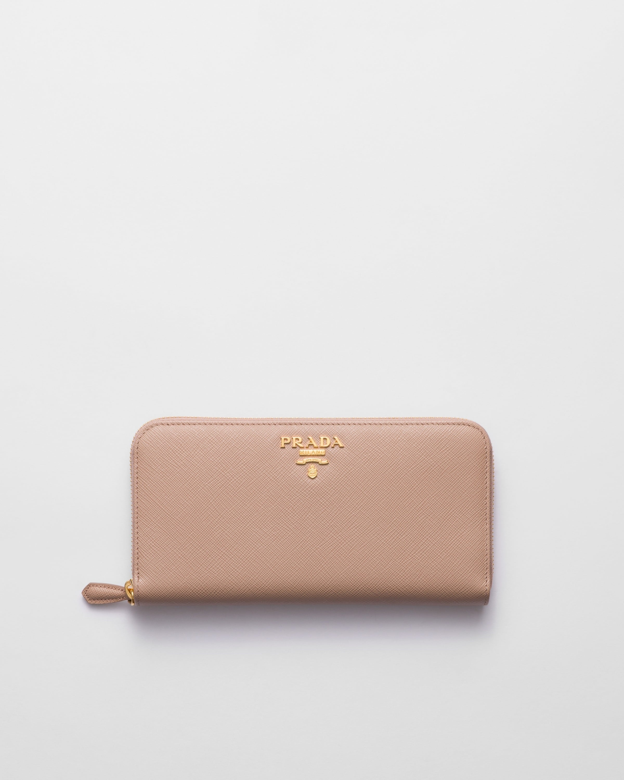 Large Saffiano Leather Wallet Powder Pink