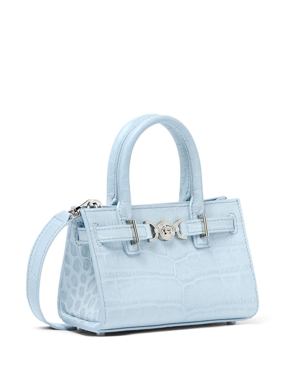 Versace Mini crocodile-embossed Leather Tote Bag