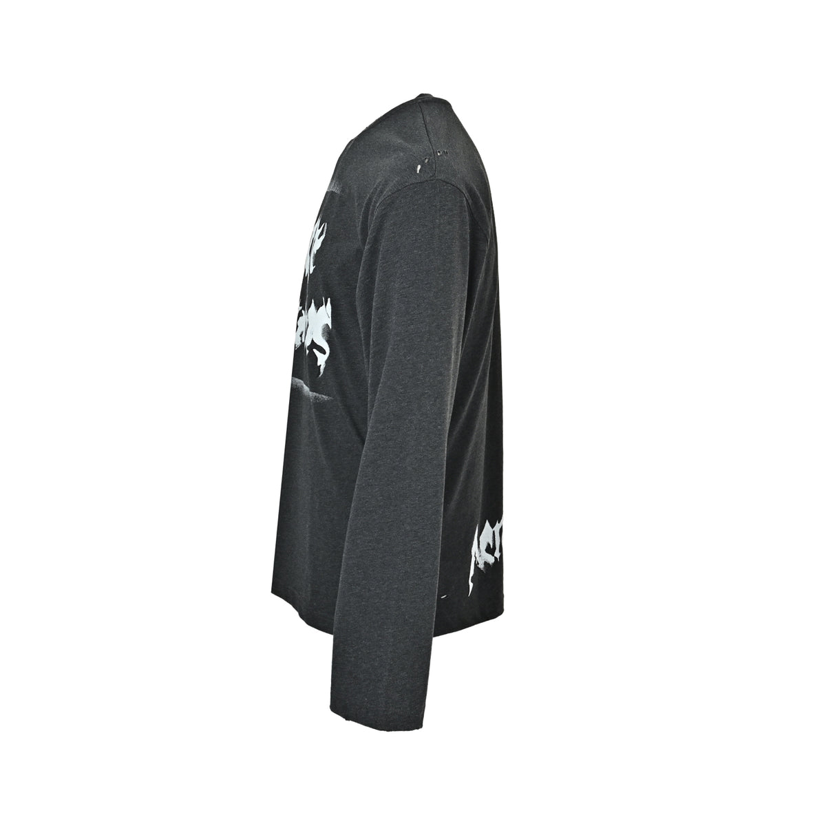 Distressed Gothic Logo Print Long-Sleeve T-Shirt