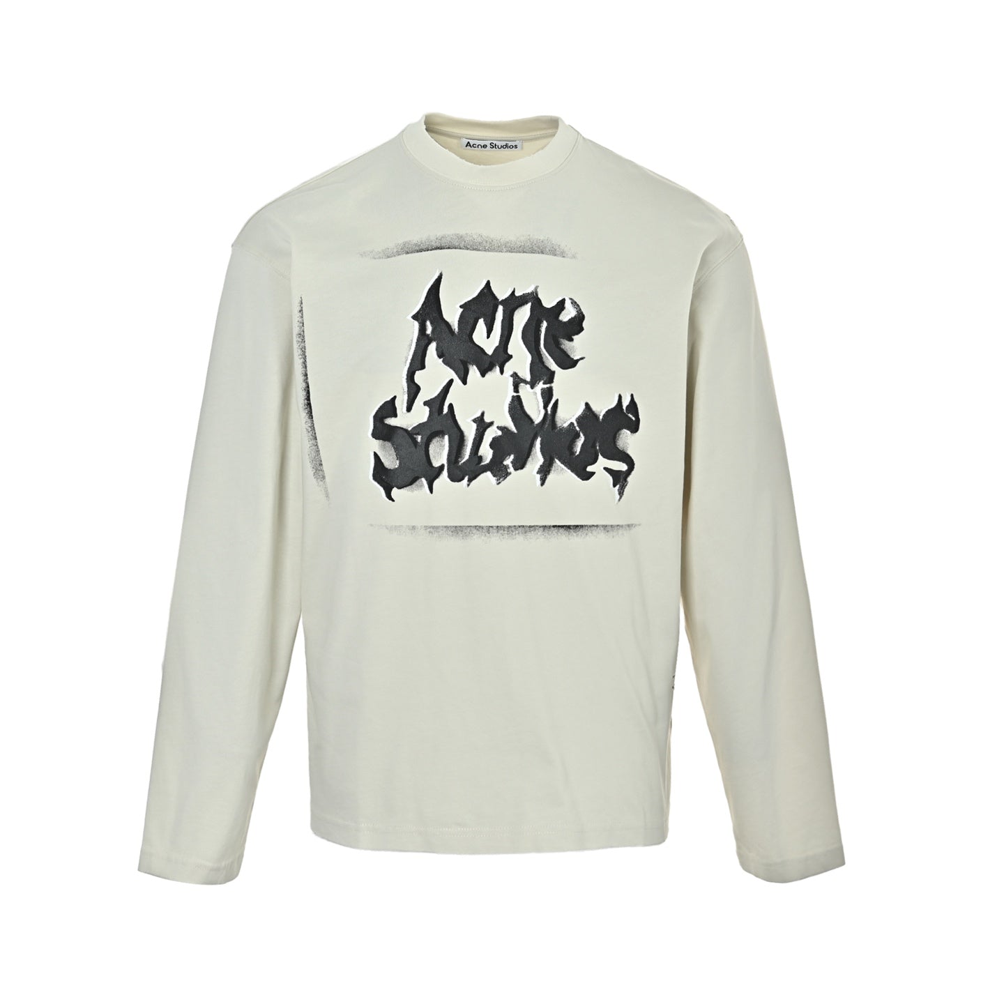 Distressed Gothic Logo Print Long-Sleeve T-Shirt
