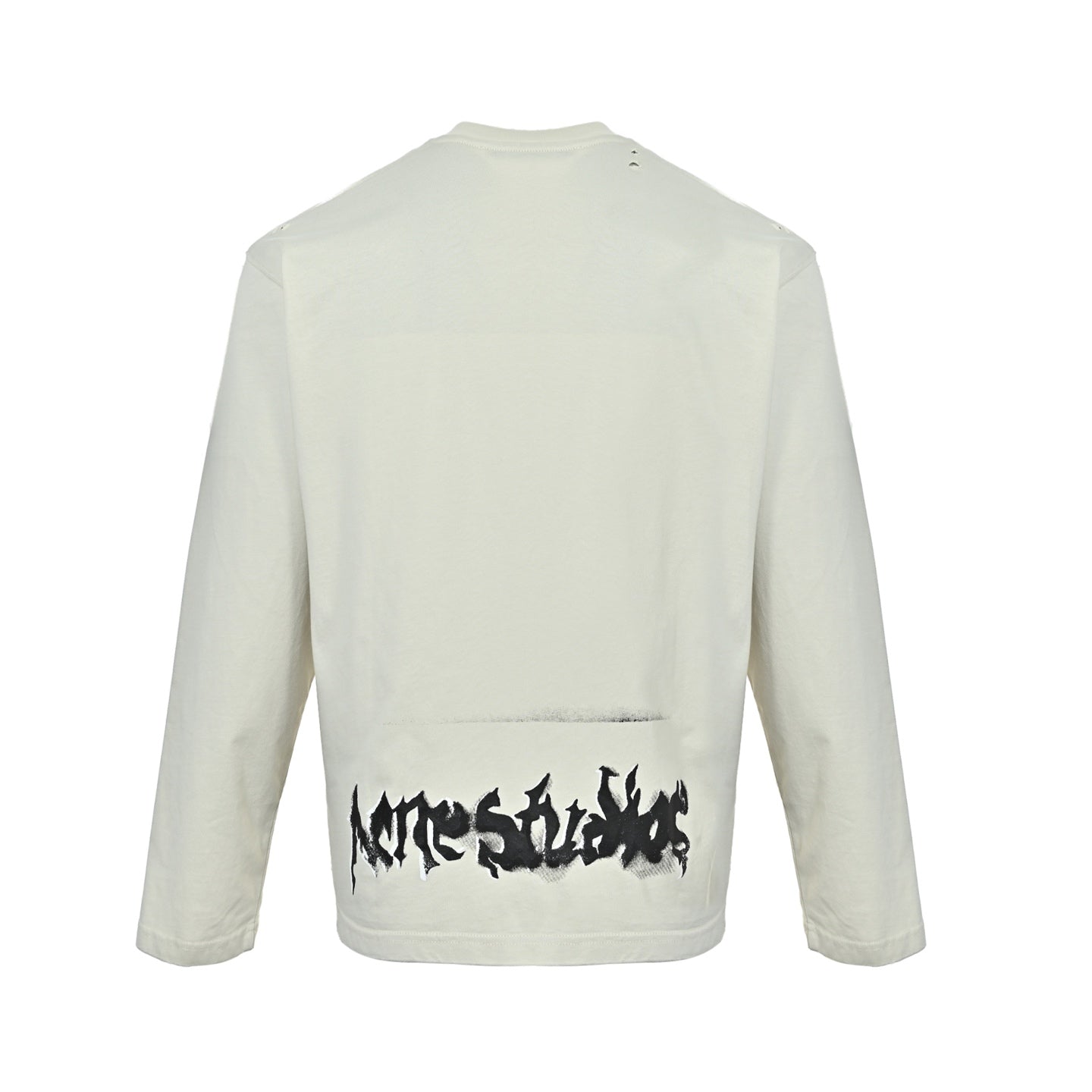 Distressed Gothic Logo Print Long-Sleeve T-Shirt
