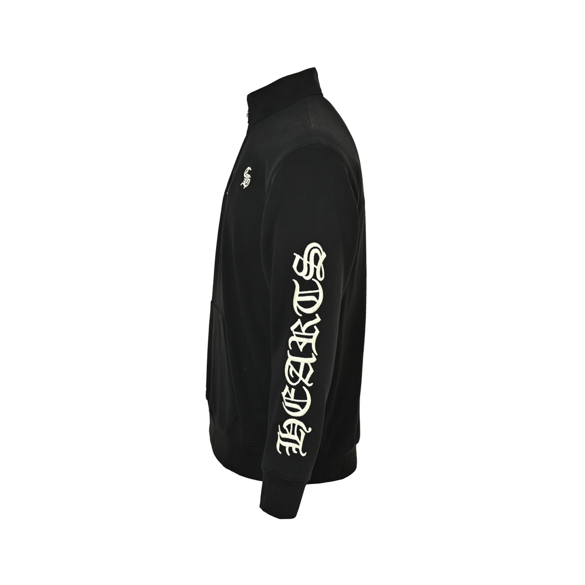 Sanskrit-Style Embroidered Half-Zip Sweatshirt