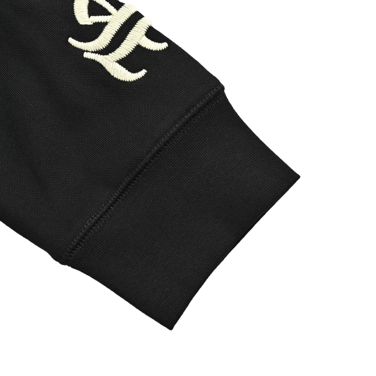 Sanskrit-Style Embroidered Half-Zip Sweatshirt
