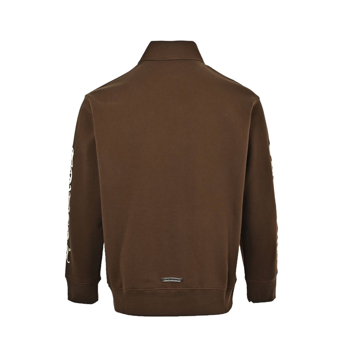 Sanskrit-Style Embroidered Half-Zip Sweatshirt