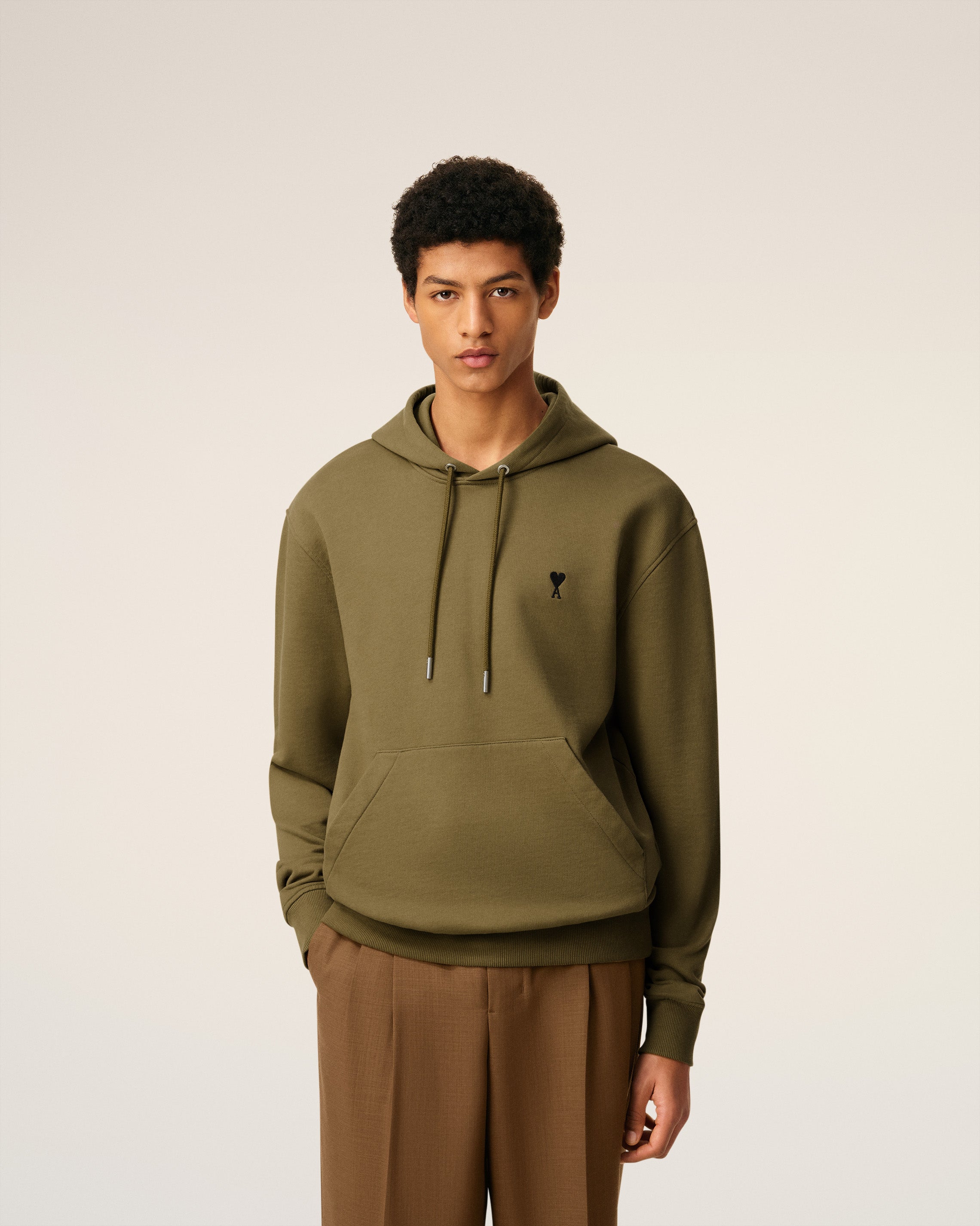 Green Cotton Ami De Coeur Hoodie BRONZE