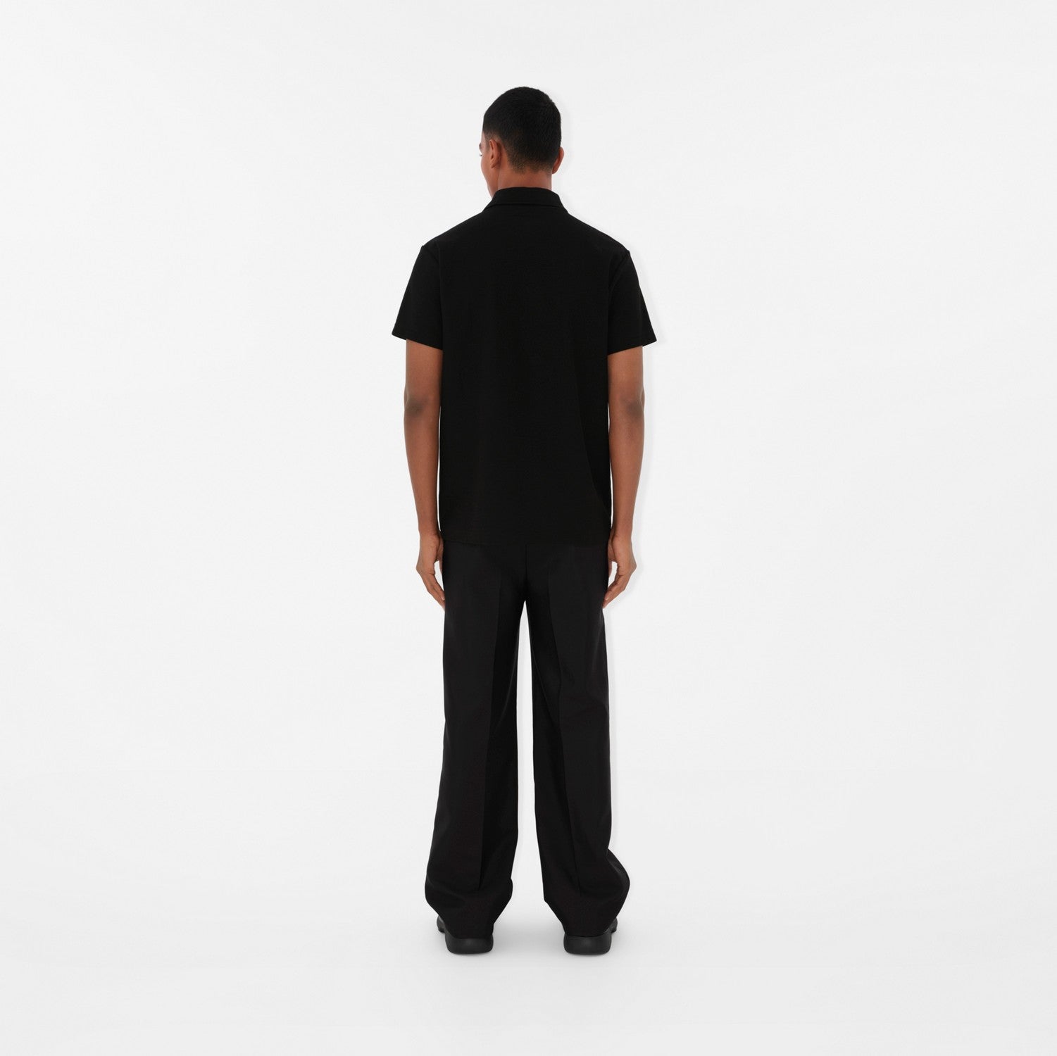 Cotton Polo Shirt - Black