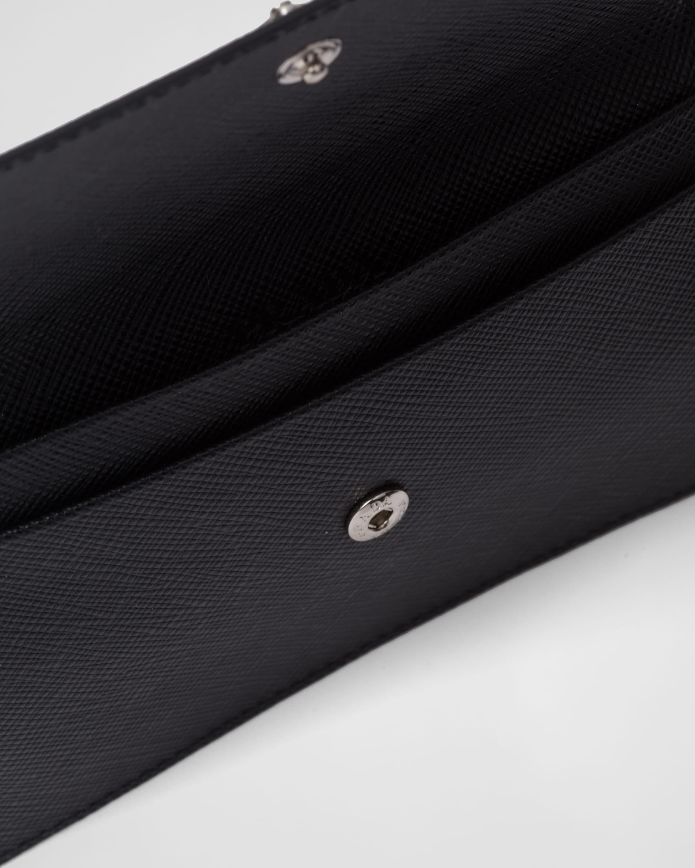 Saffiano leather document holder Black