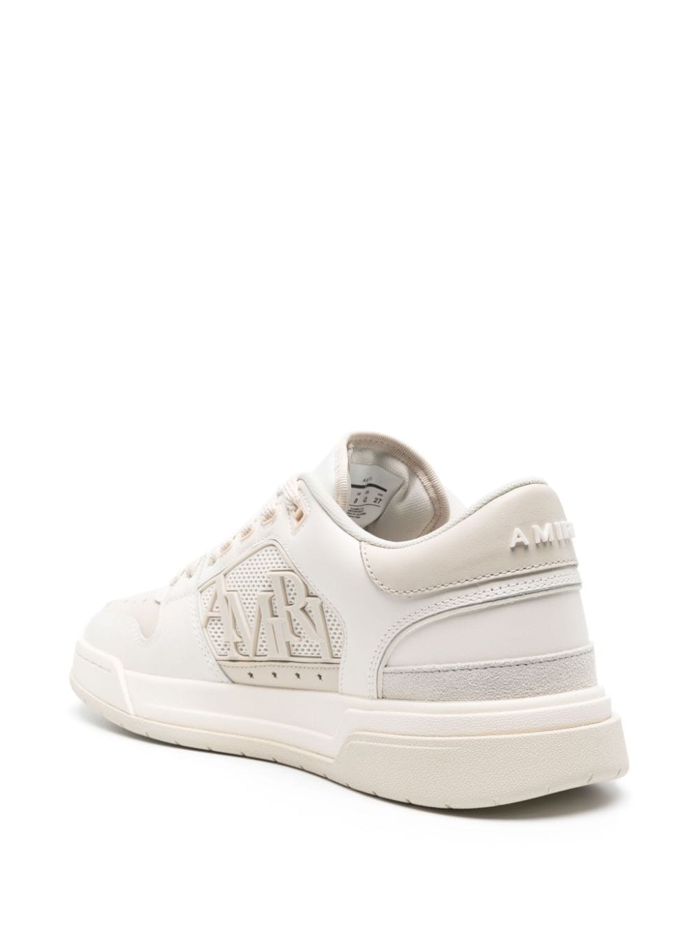 logo-embossed leather sneakers