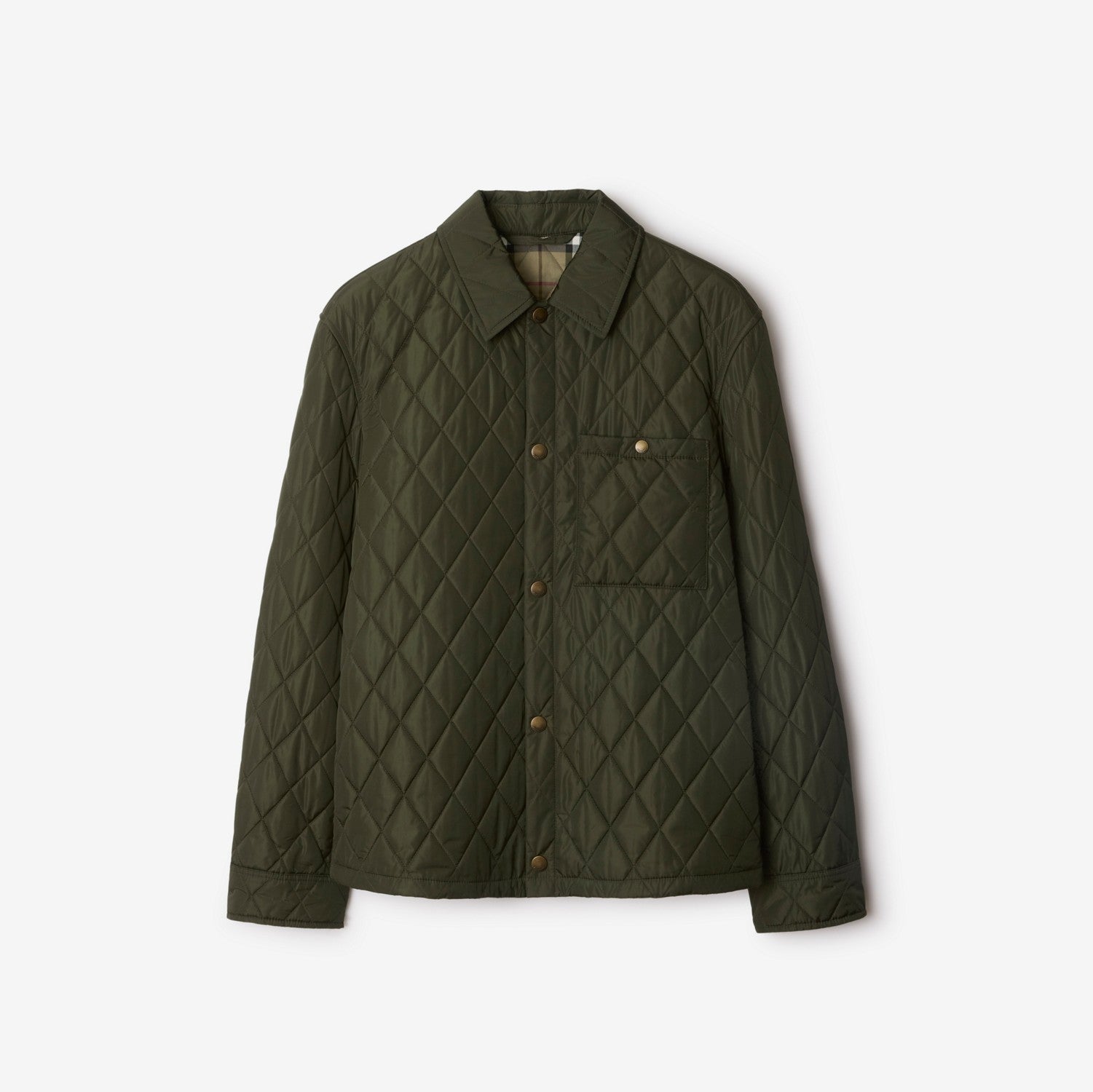 Quilted Nylon Overshirt - Shale