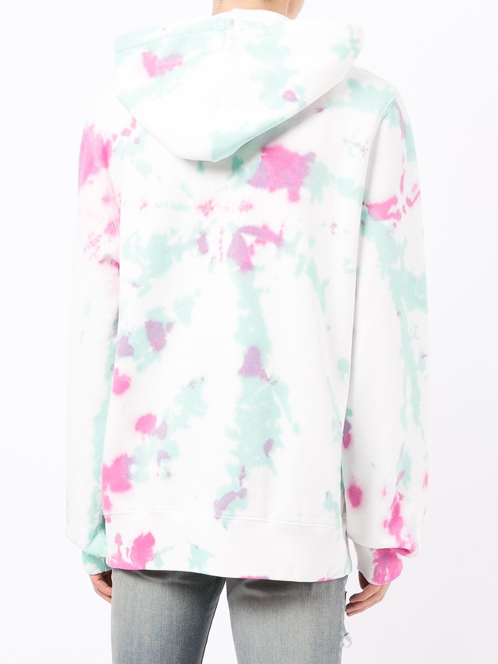 Logo-print tie-dye hoodie