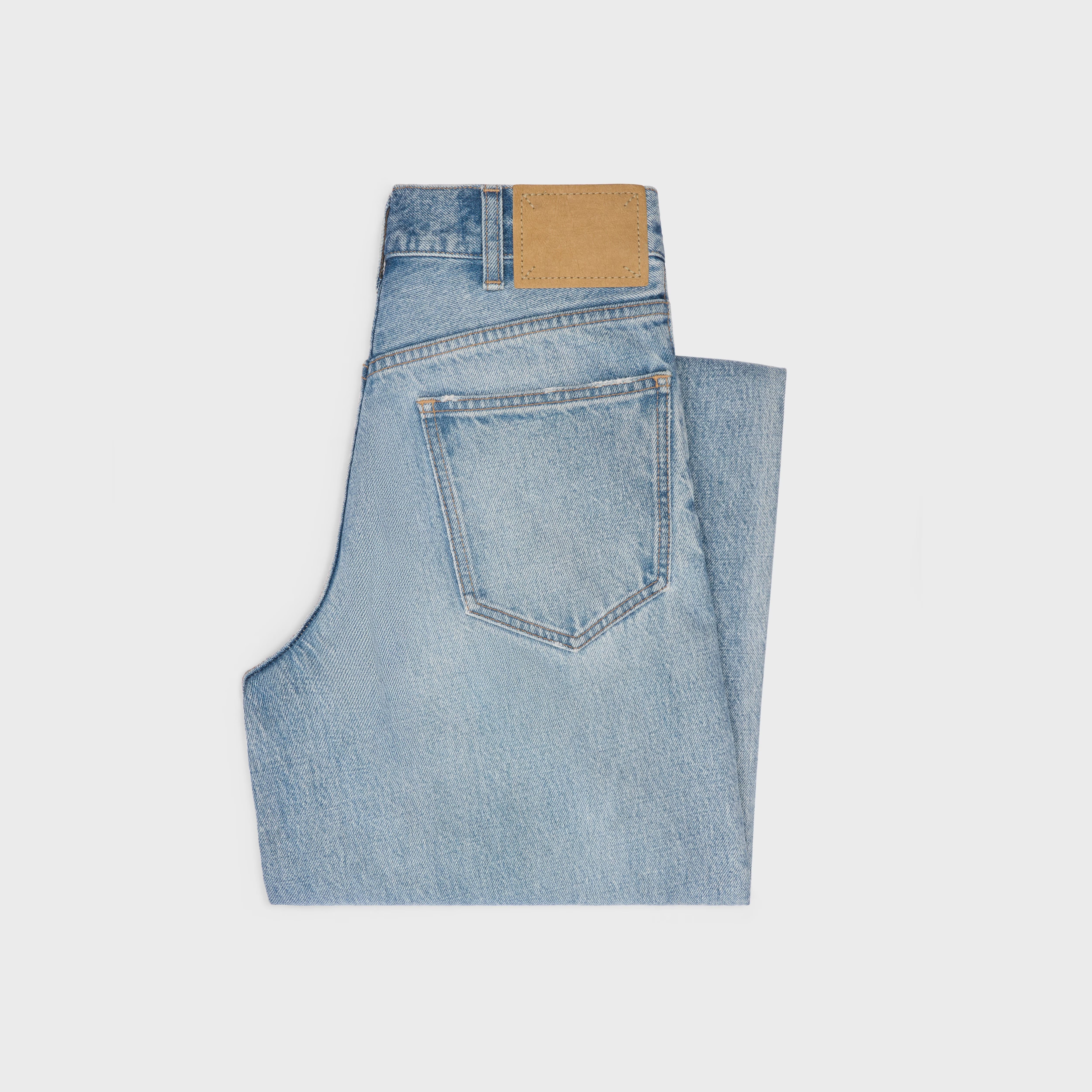 Celine Flared Surf Jeans in Steel Blue Wash Denim