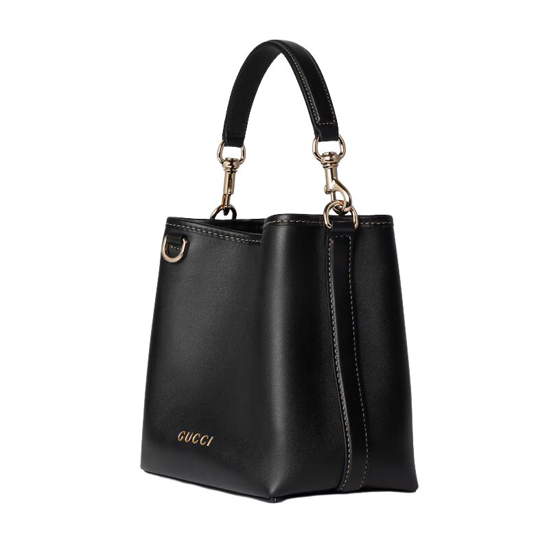 Gucci Mini Bucket Bag Black Leather