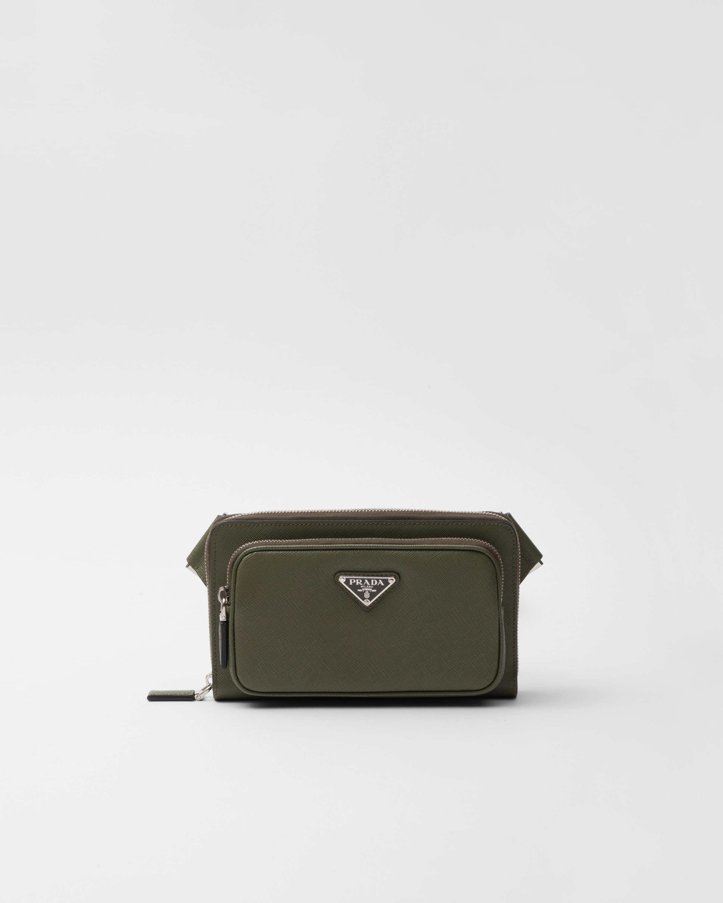 Saffiano leather belt bag Loden