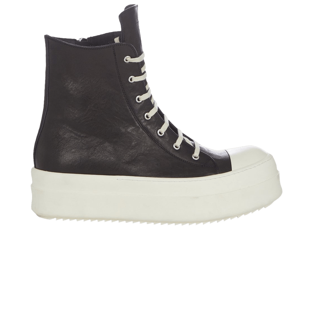 Rick Owens Mega Bumper Leather Sneakers Black Milk