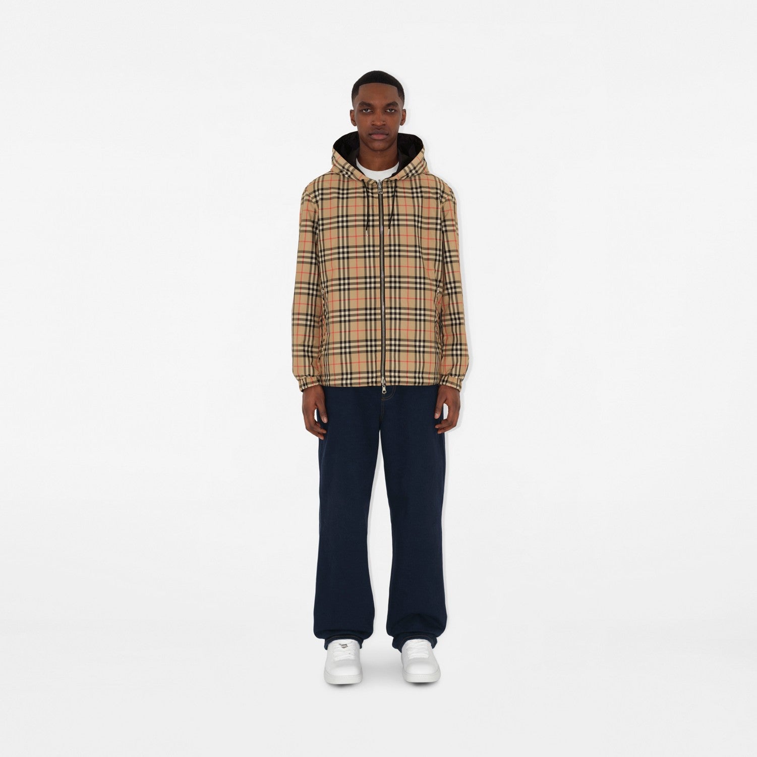 Reversible Check Jacket - Archive beige