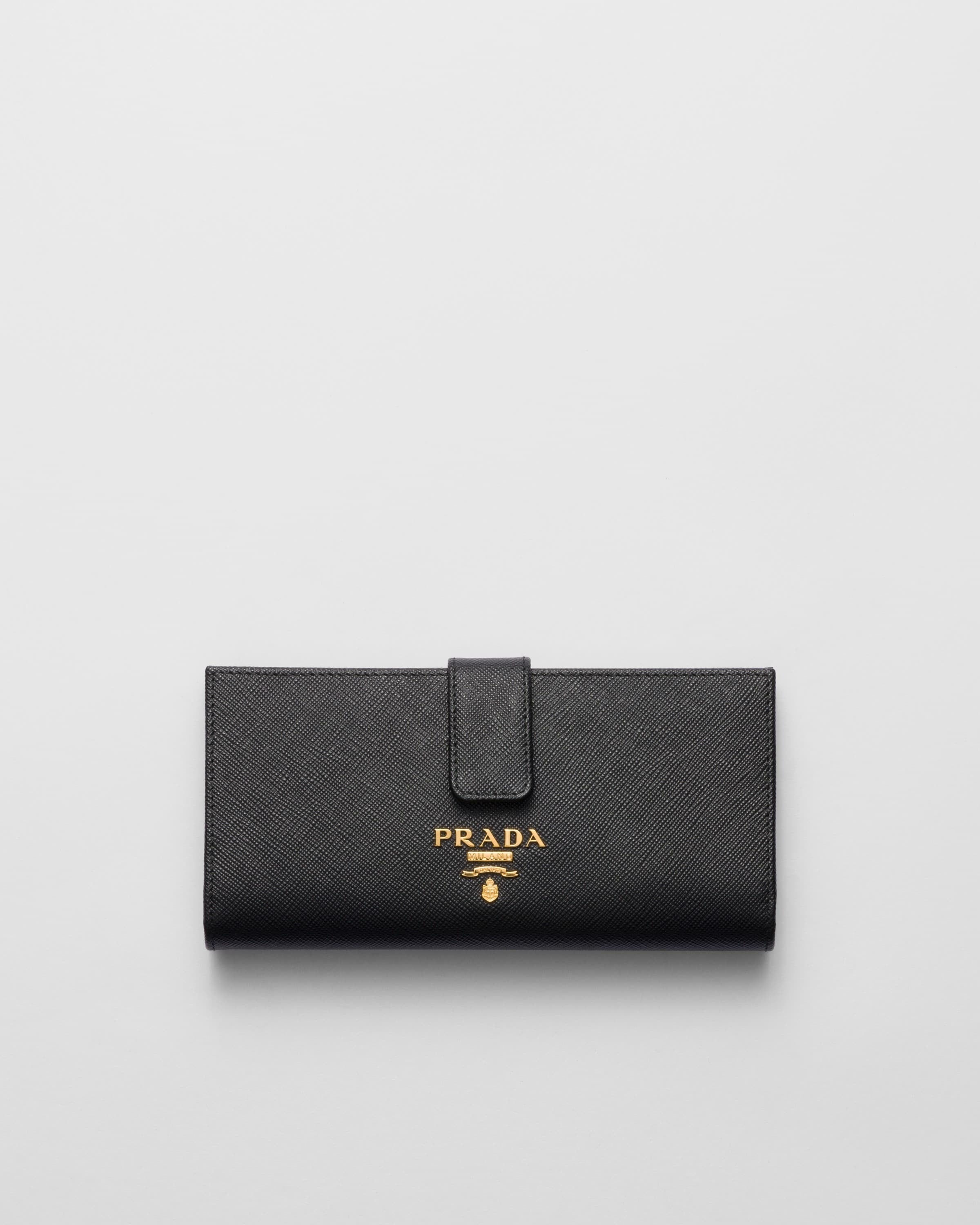 Large Saffiano leather wallet Black