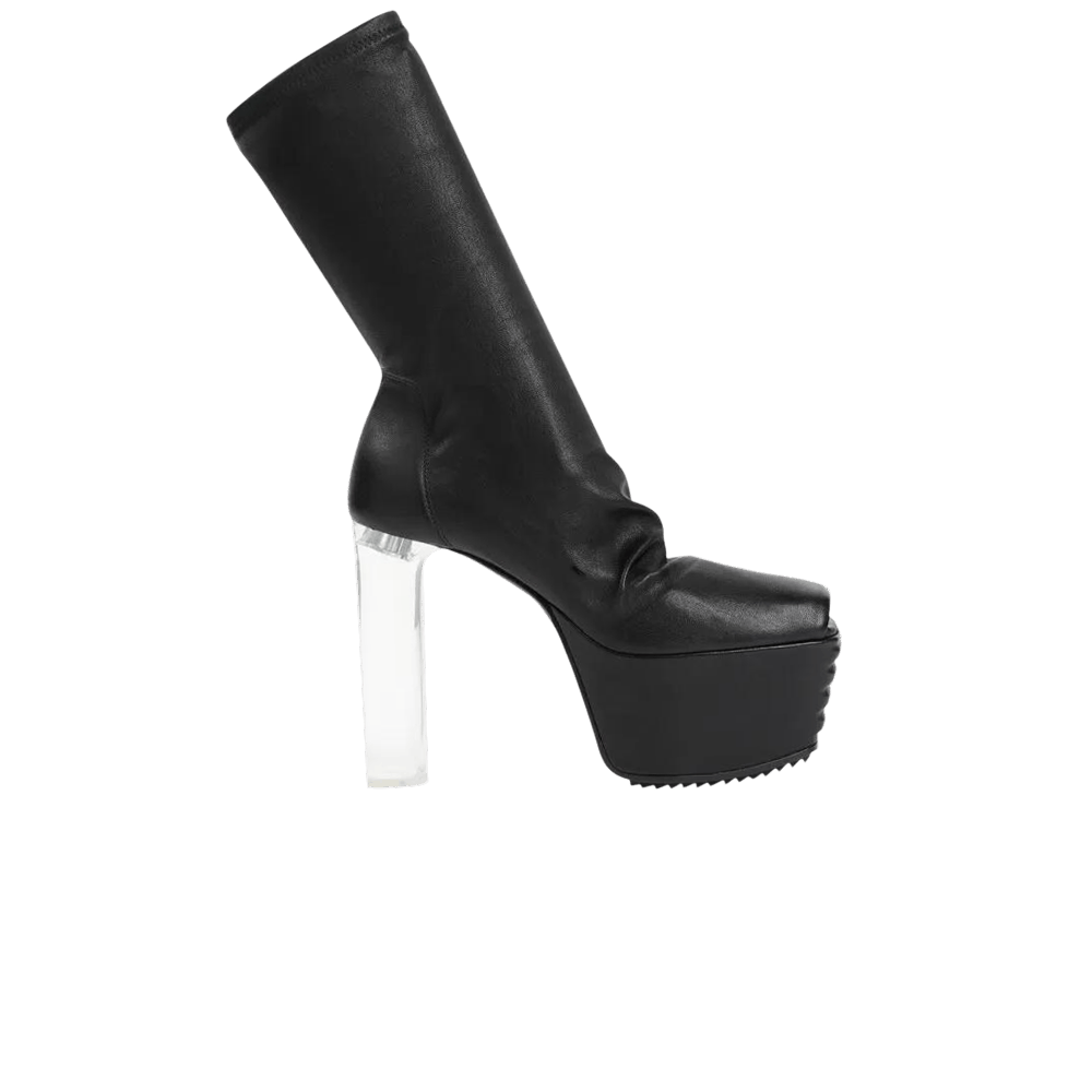 Rick Owens Wmns Minimal Grill Stretch Boot 'Black Clear'