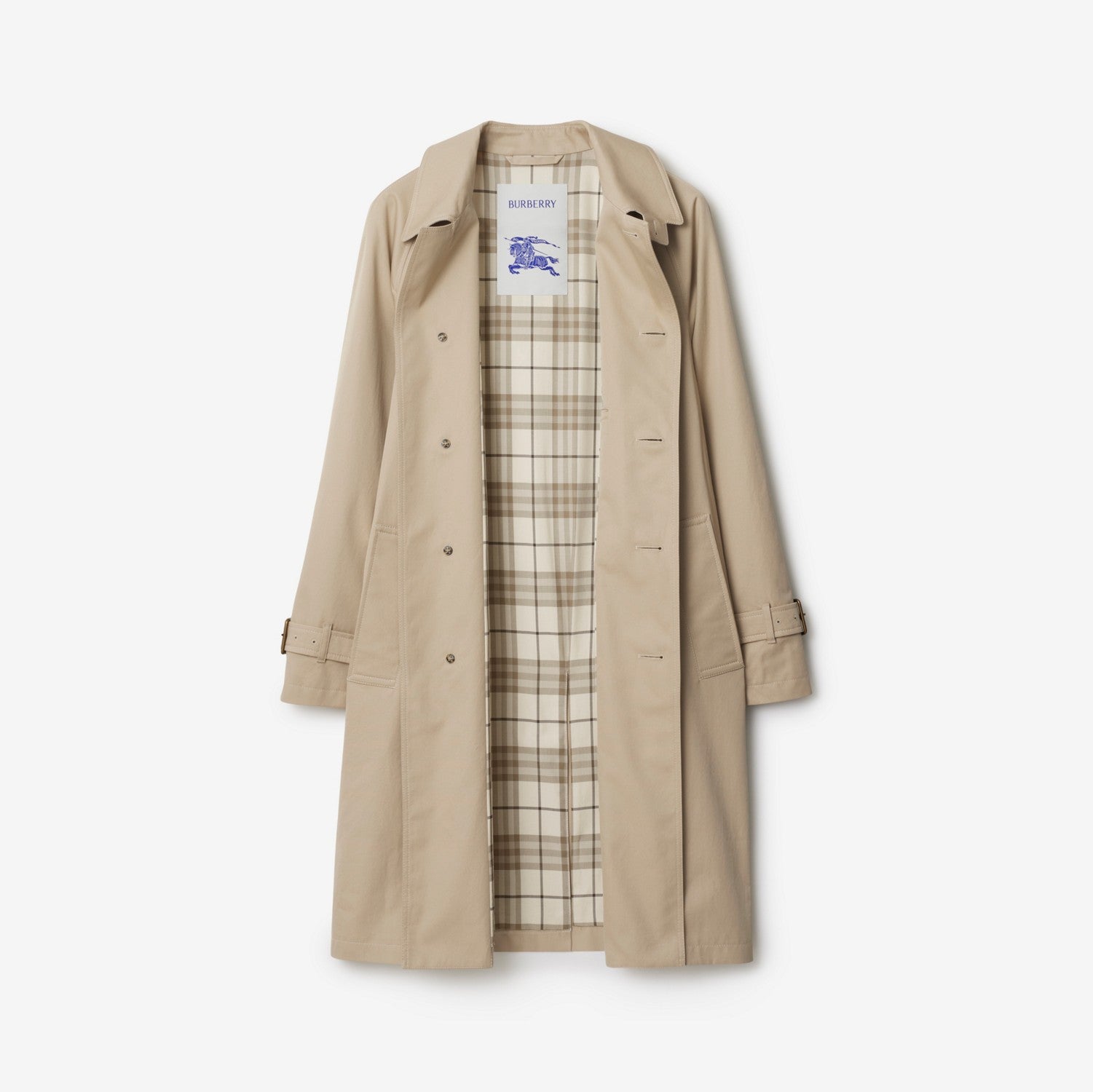 Long Gabardine Car Coat - Fossil