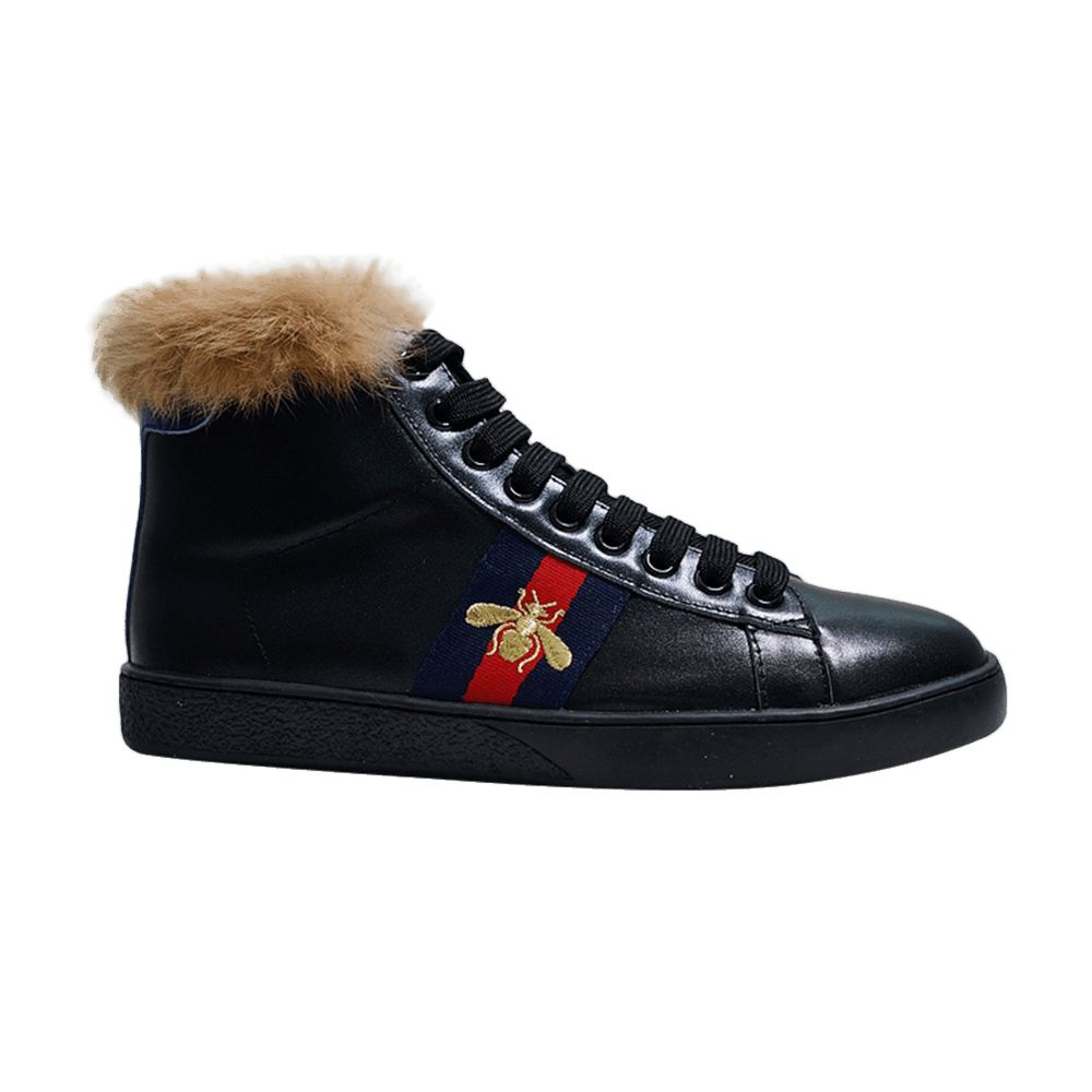 Gucci Stripe Ace High 'Black Fur'